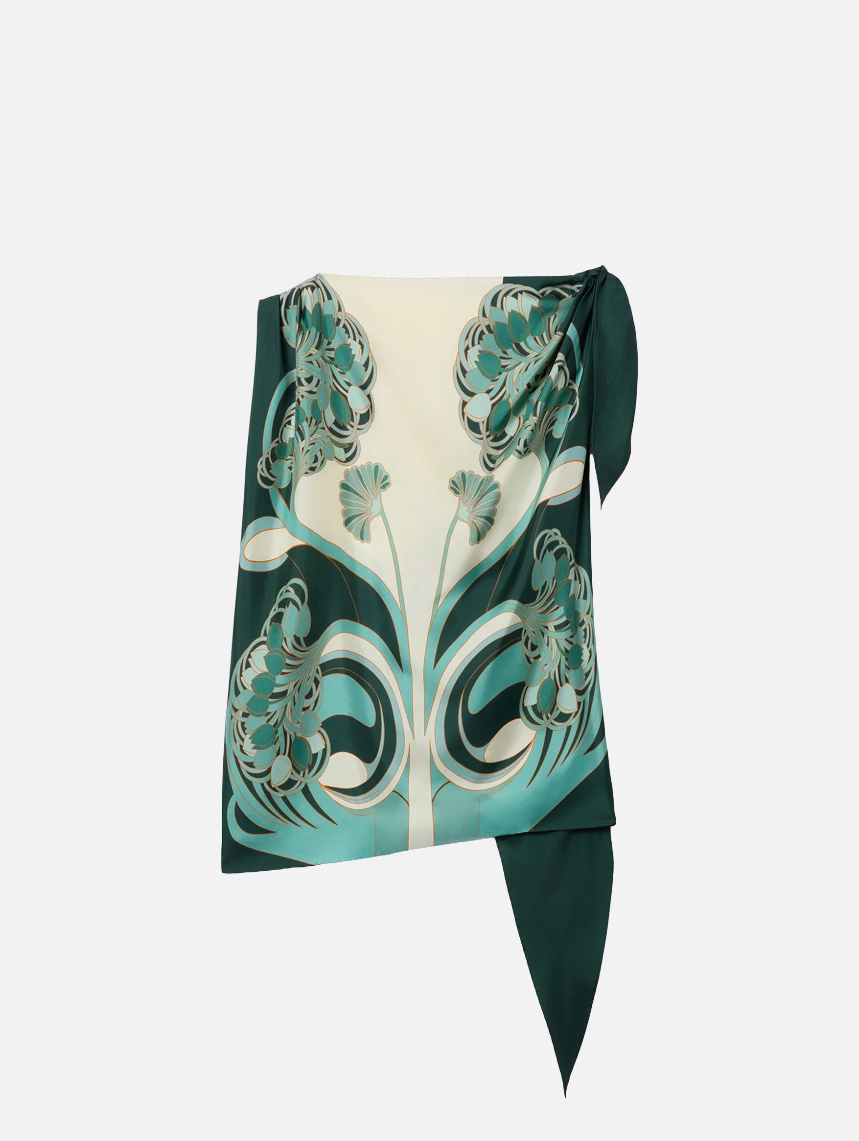 Full-On Foulard in Blooming Tulip Placée Mint