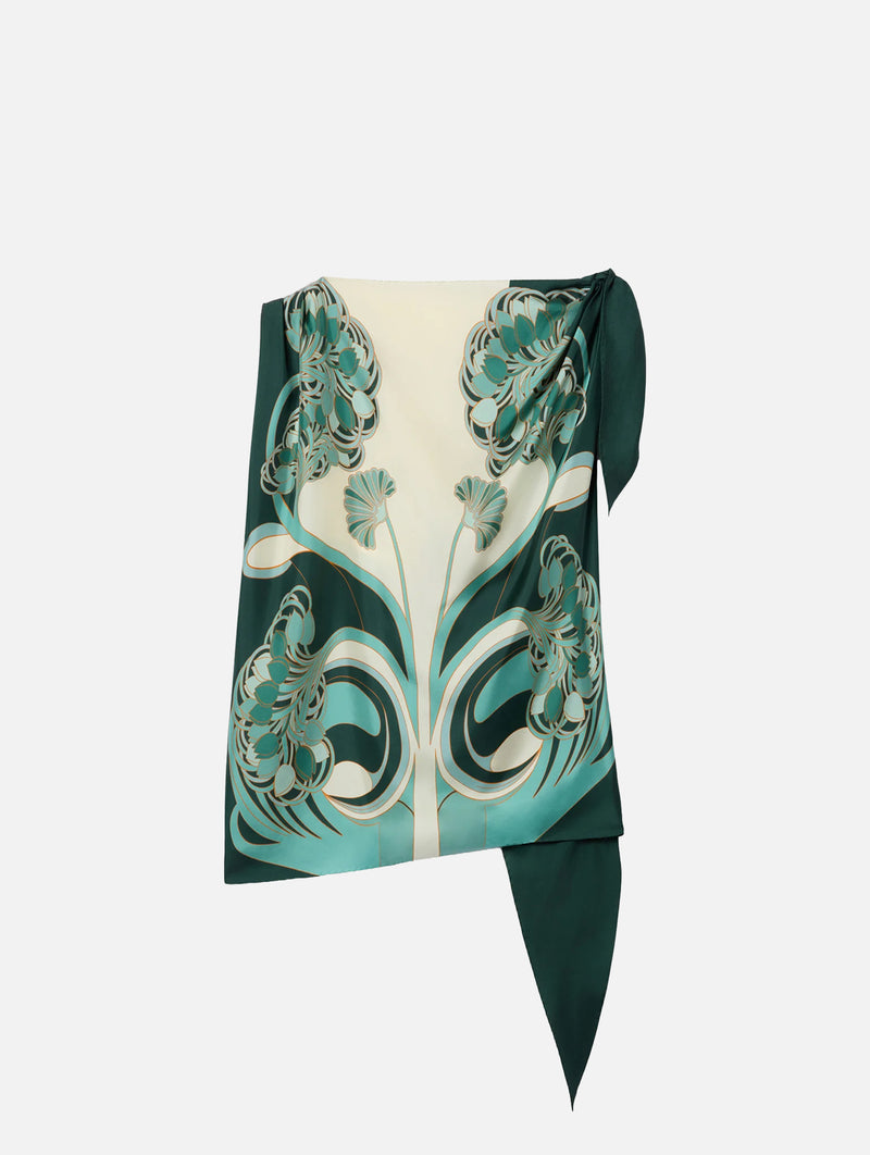 Full-On Foulard in Blooming Tulip Placée Mint