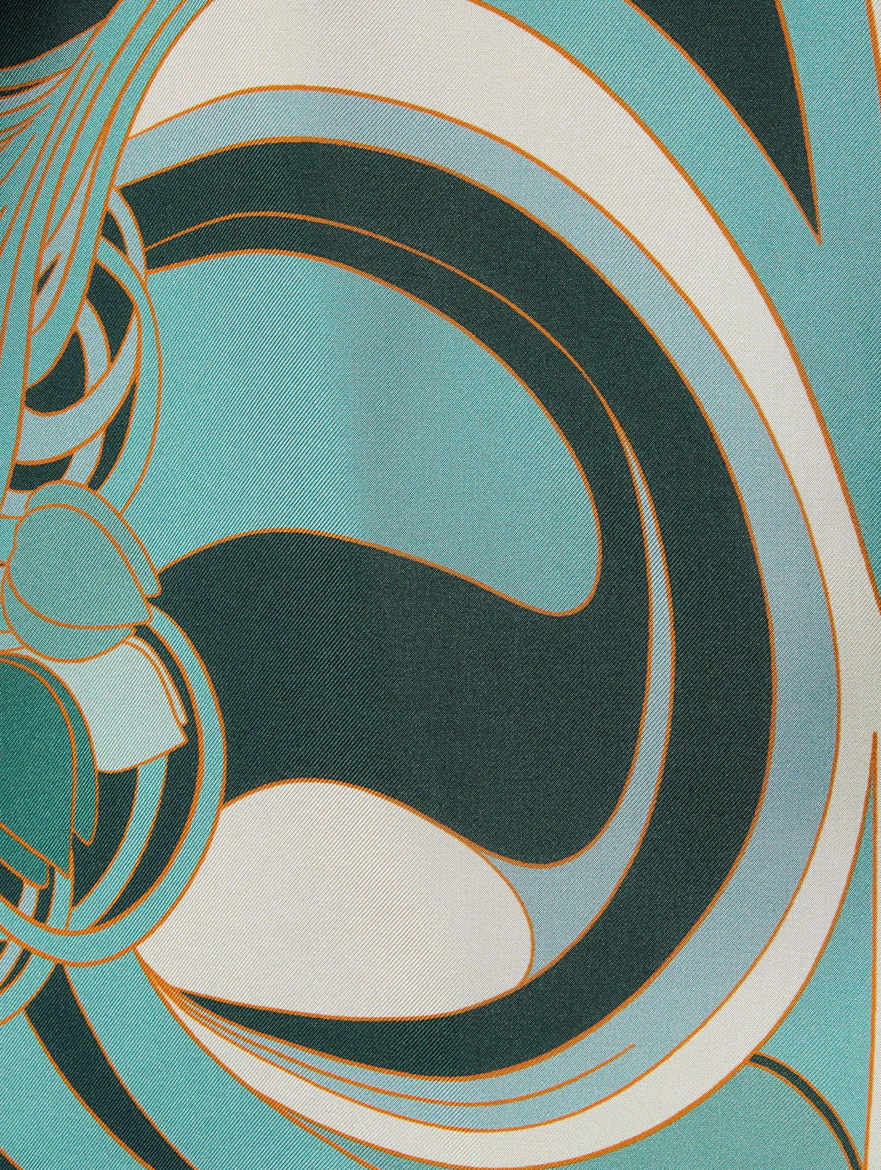 Full-On Foulard in Blooming Tulip Placée Mint