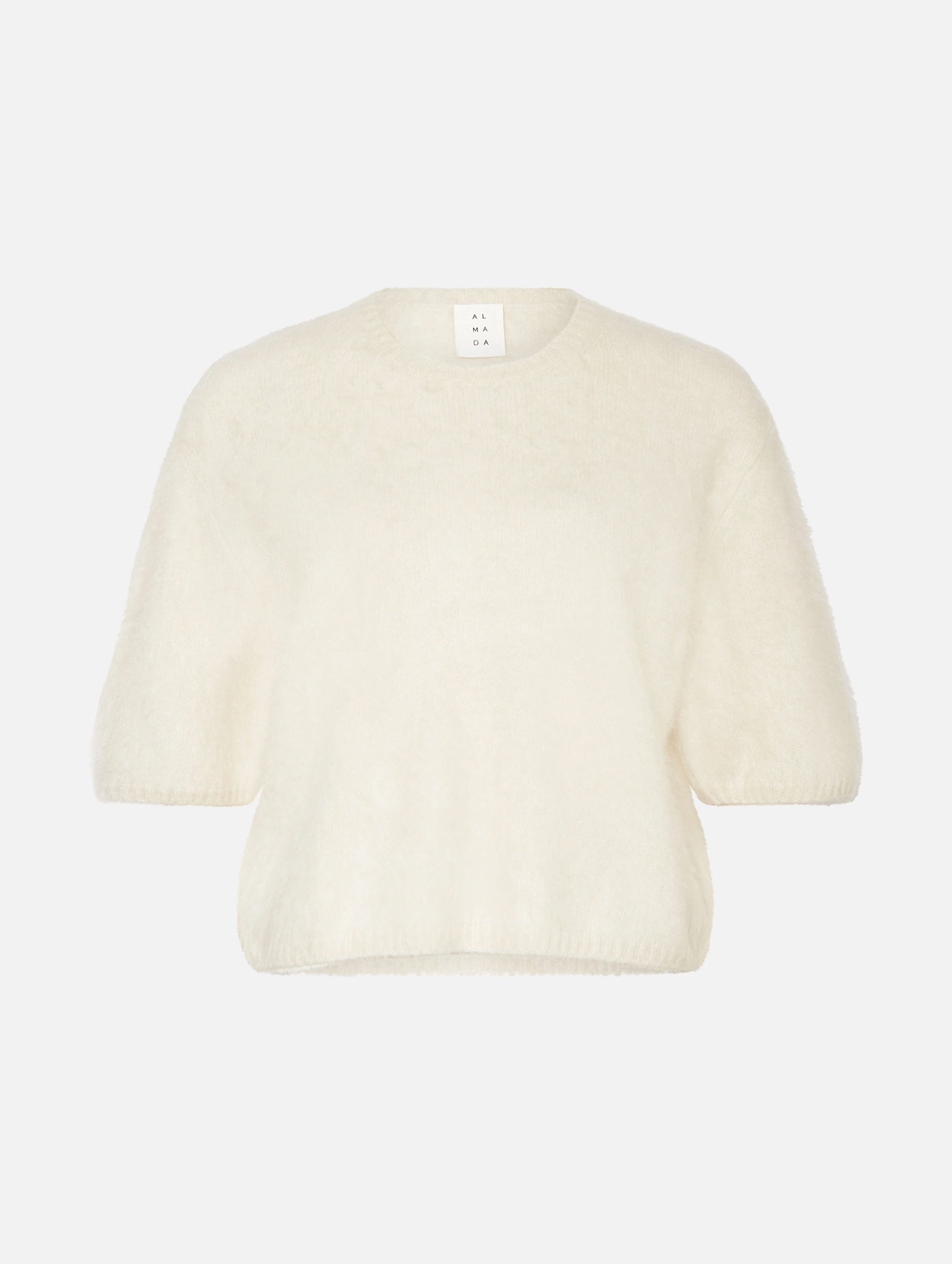 Fei Brushed Cashmere Tee in Cream