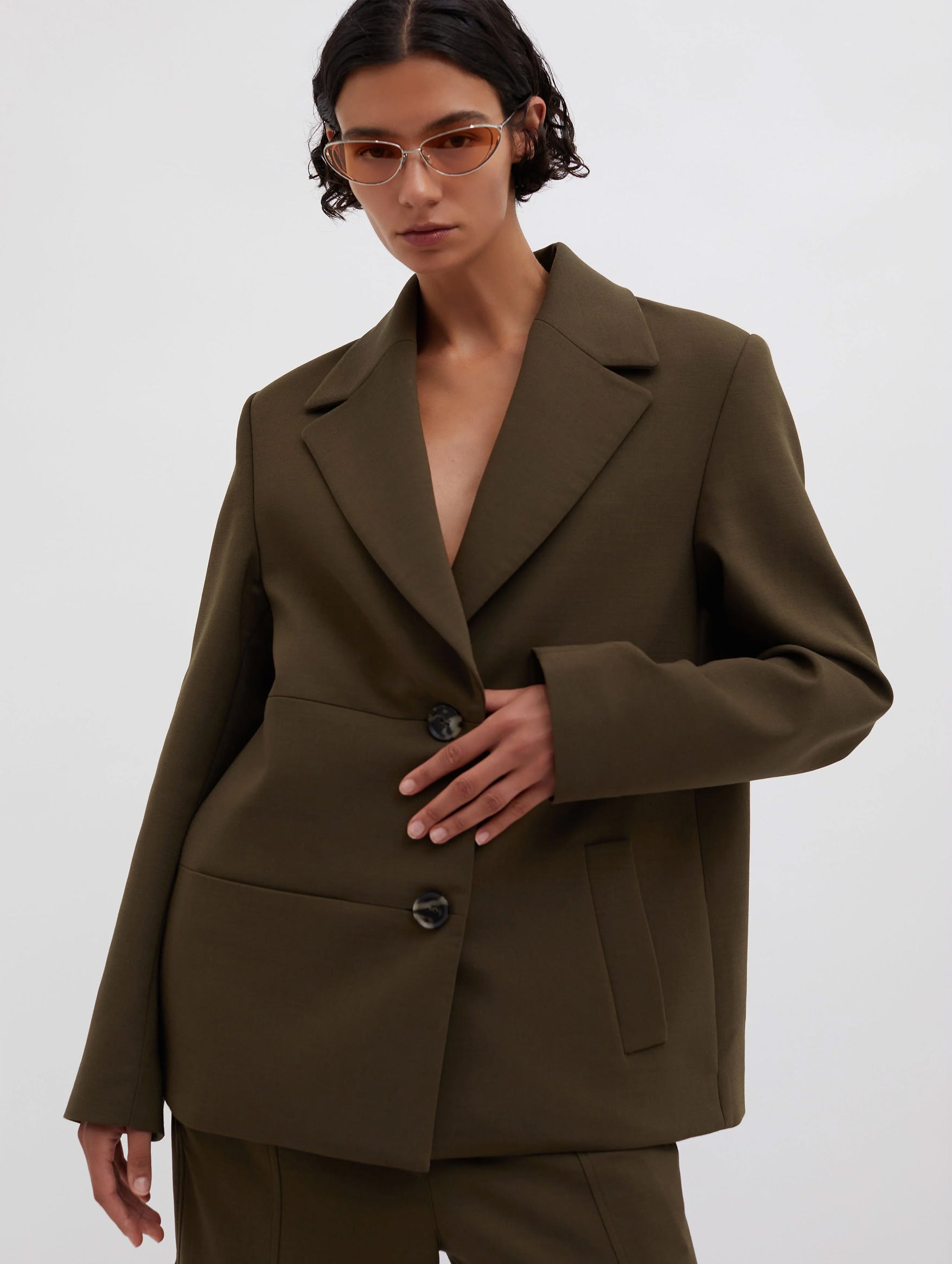 Felix Blazer in Khaki