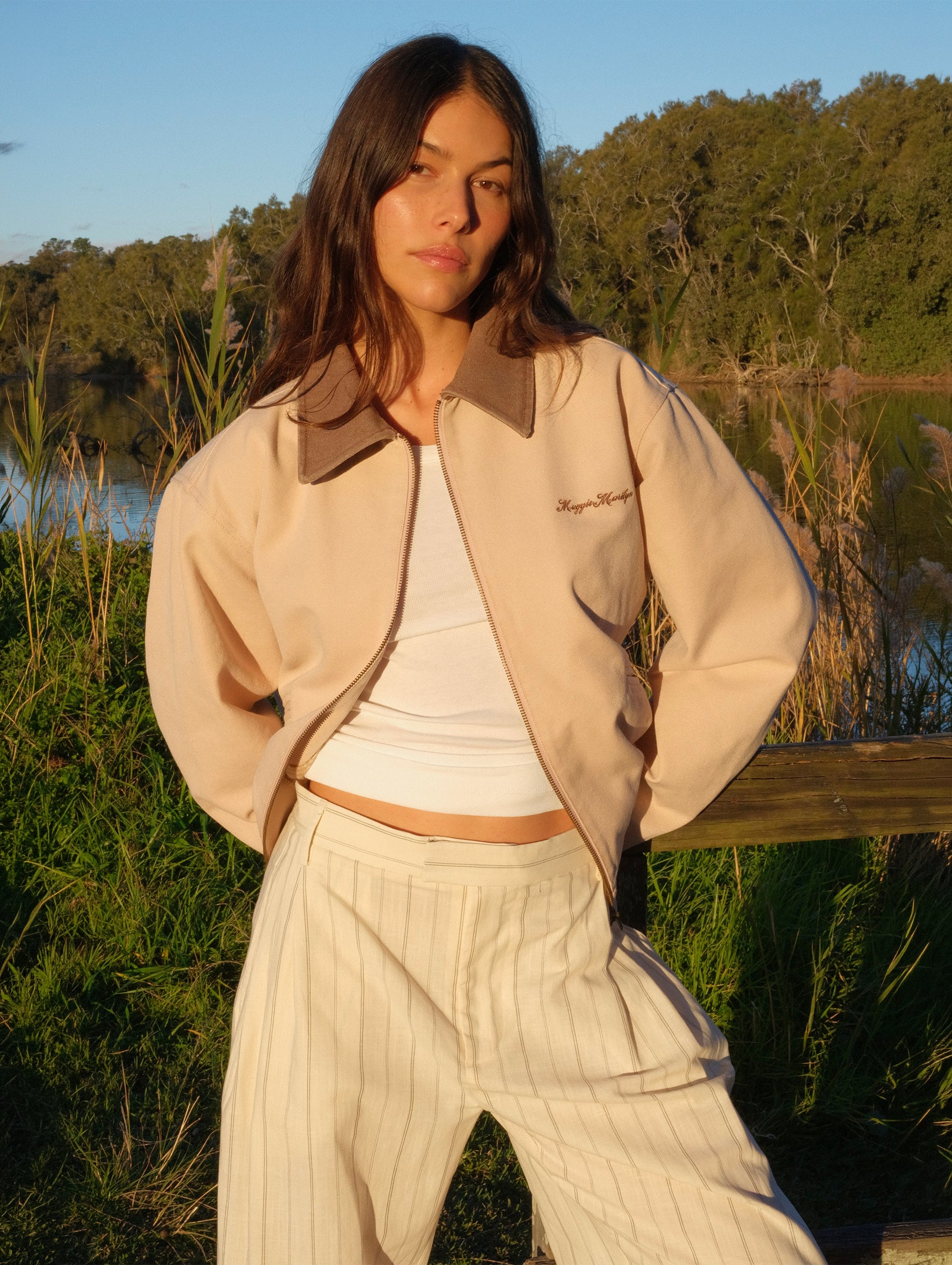 Field of Flowers Jacket in Toasted Marshmellow