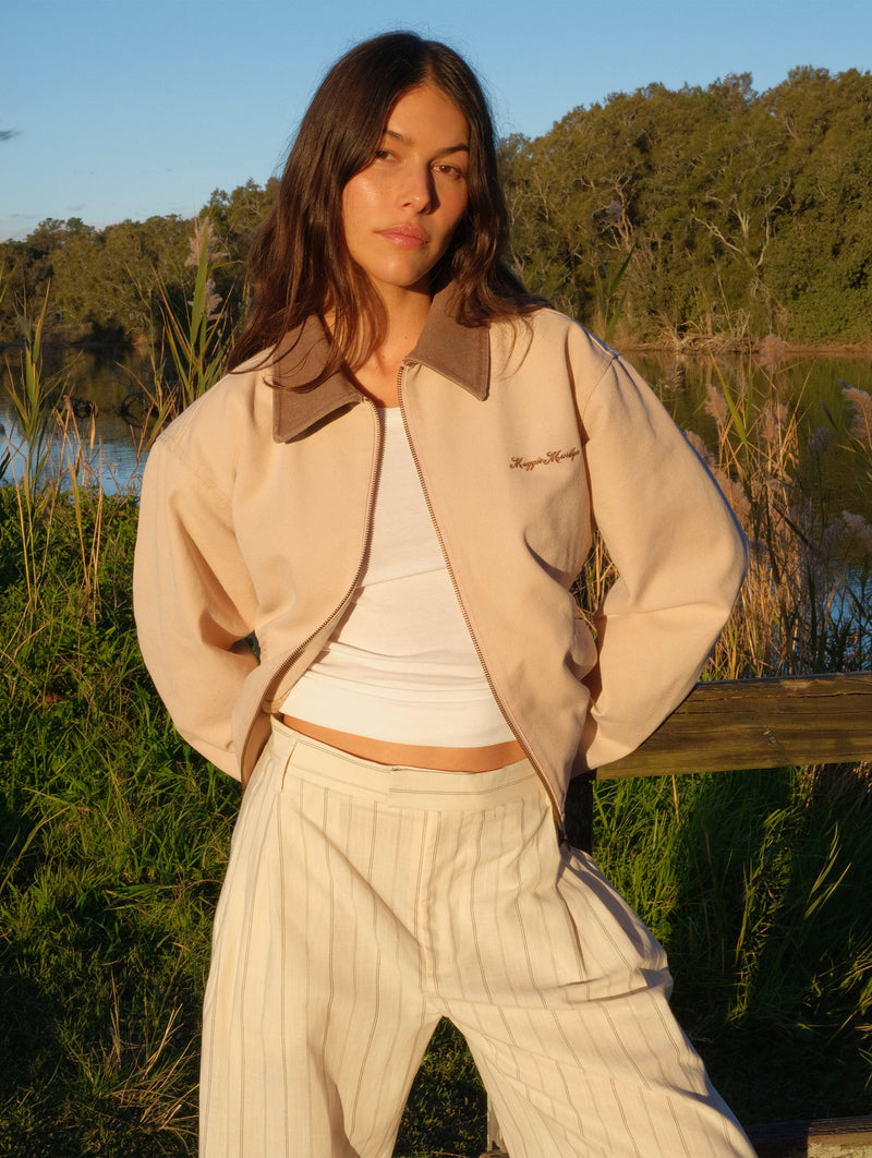 Field of Flowers Jacket in Toasted Marshmellow