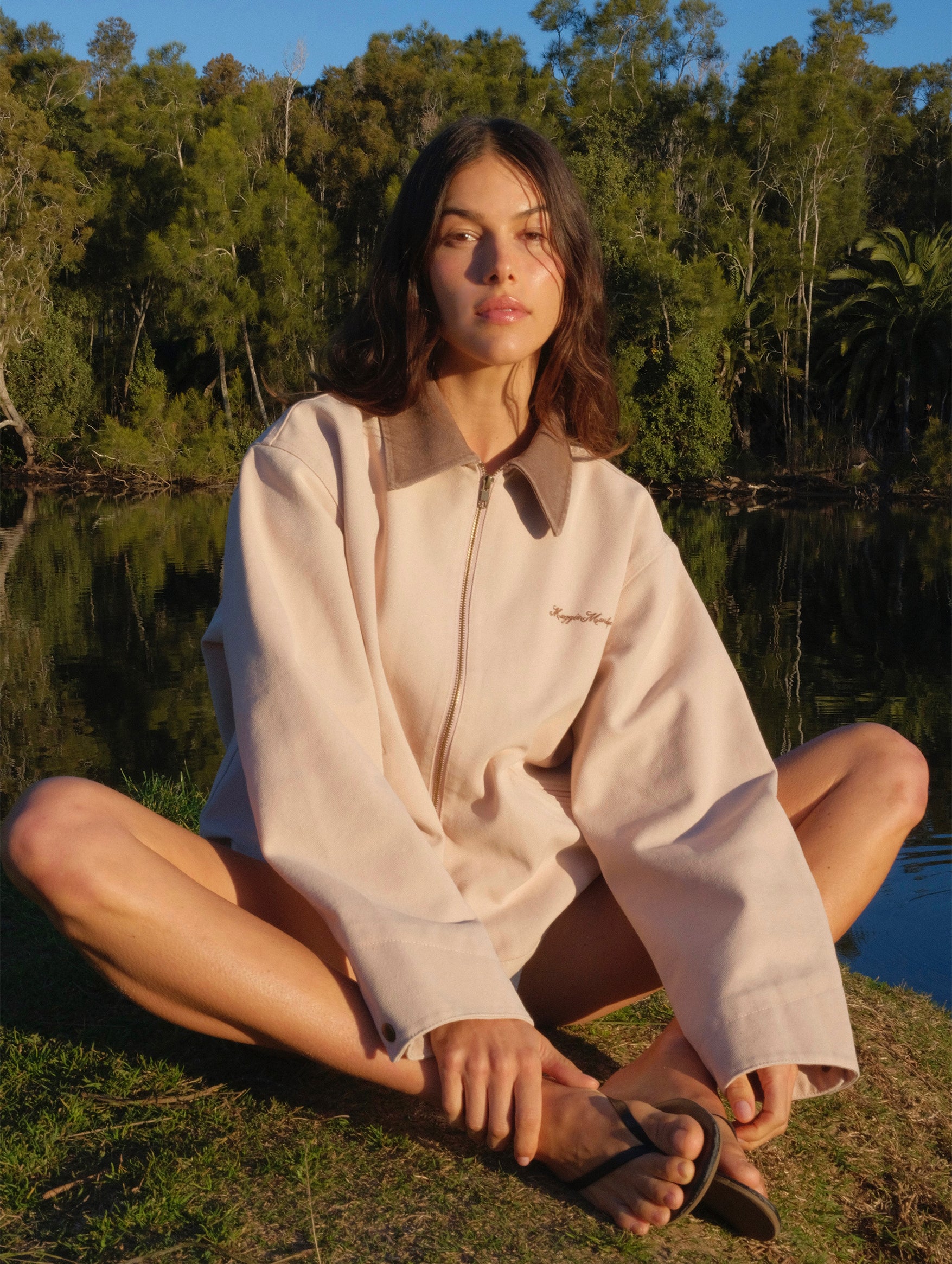 Field of Flowers Jacket in Toasted Marshmellow