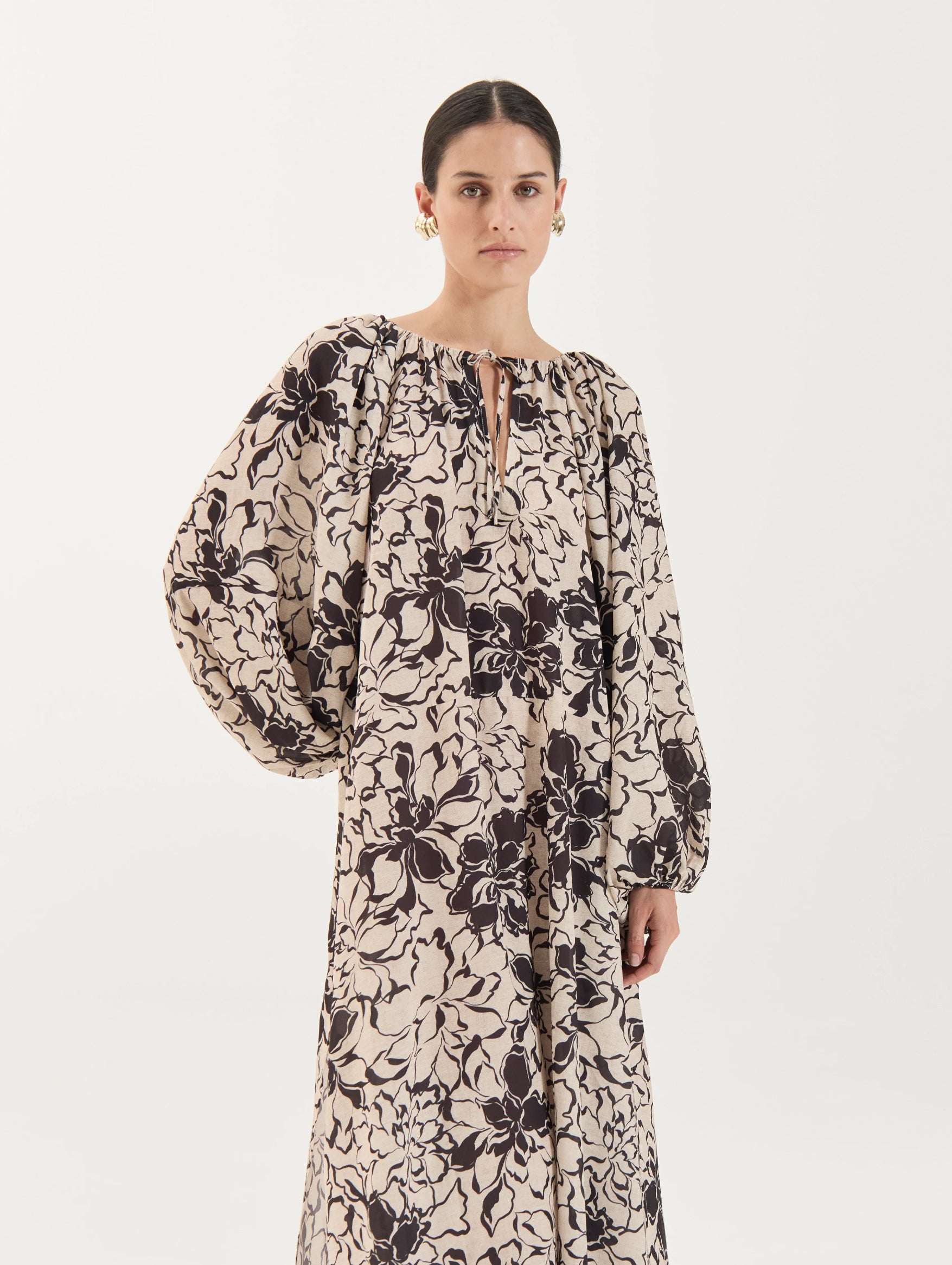 Filomena Silk Dress in Flora