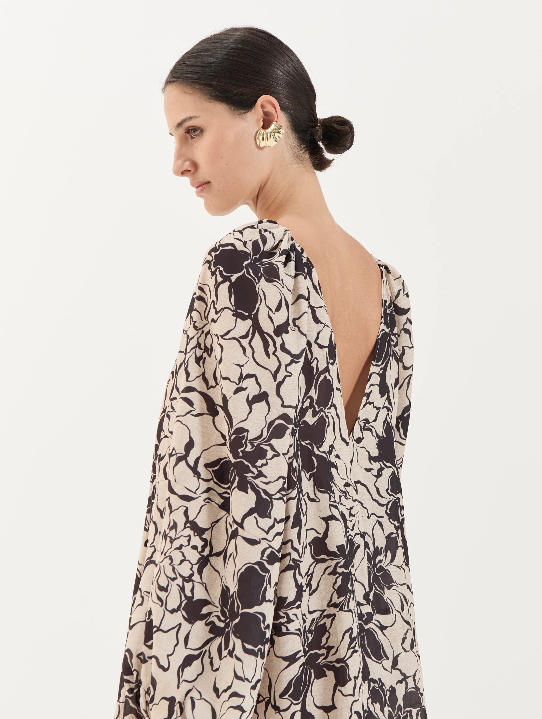 Filomena Silk Dress in Flora