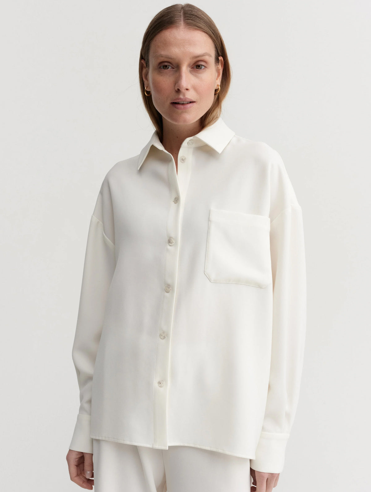 Finn Crepe Shirt in Cream