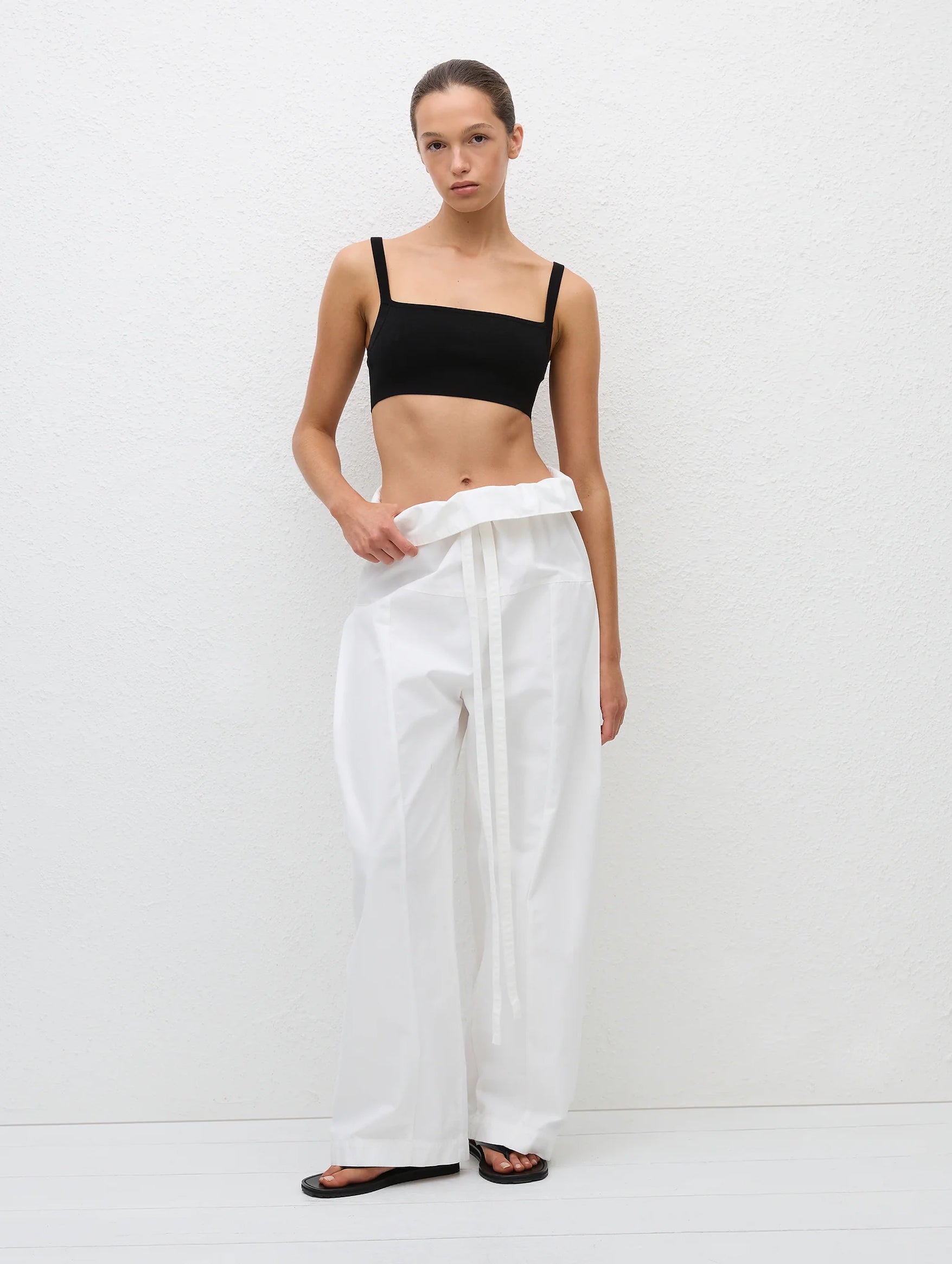 Fisherman Drawcord Pant in Chalk