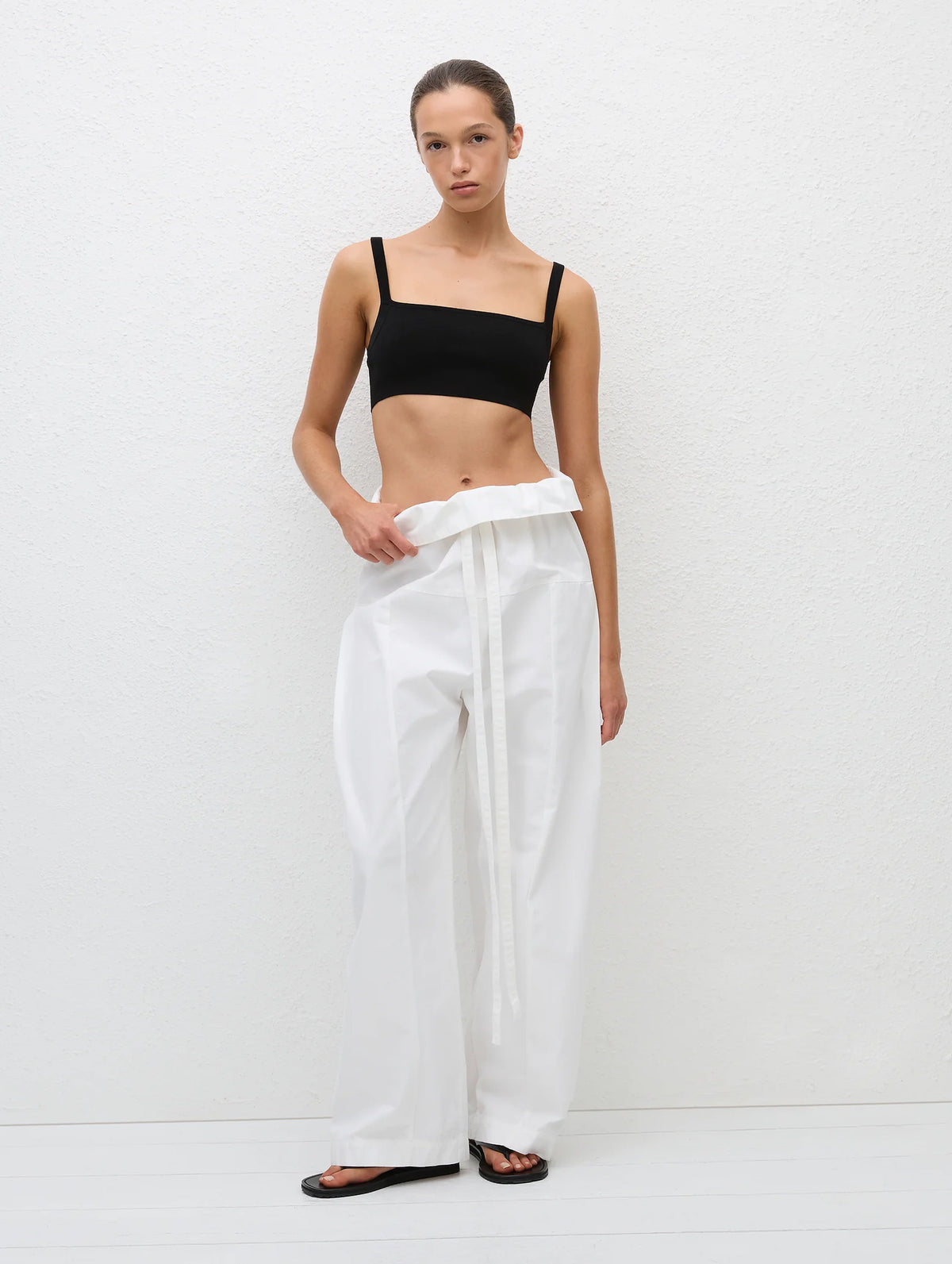 Fisherman Drawcord Pant in Chalk