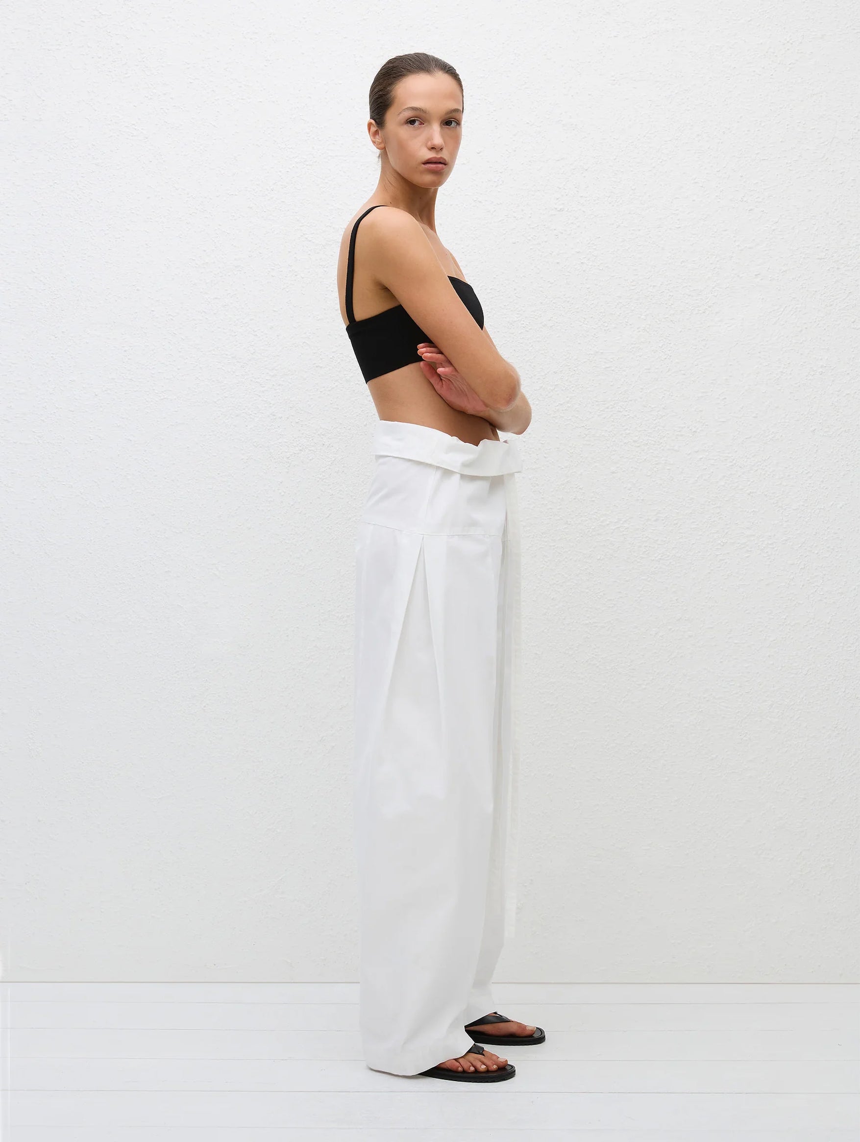 Fisherman Drawcord Pant in Chalk