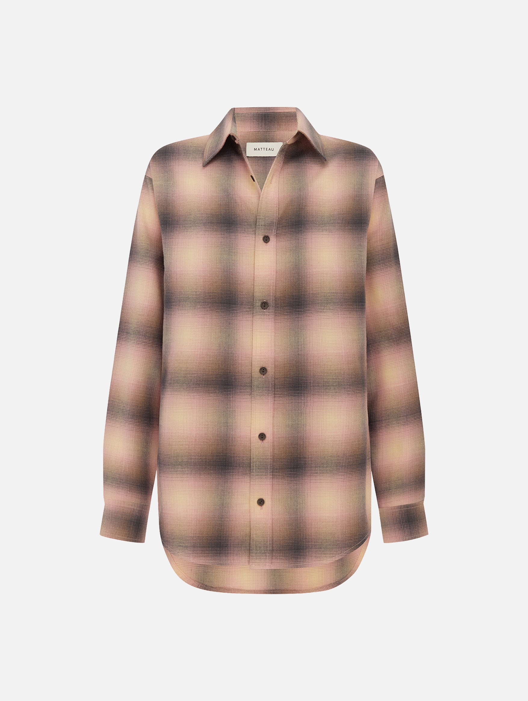 Flannel Shirt in Coral Check