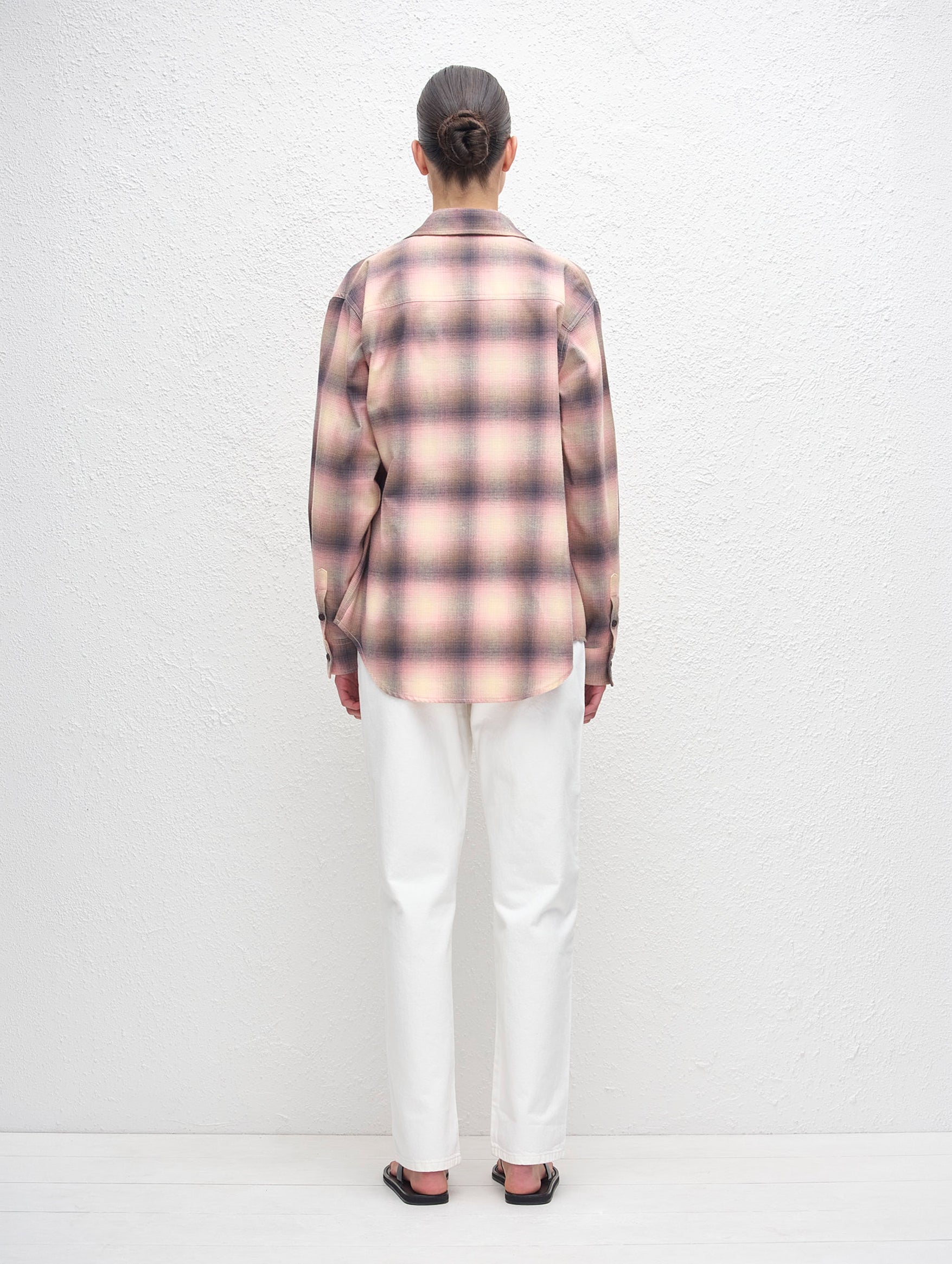 Flannel Shirt in Coral Check