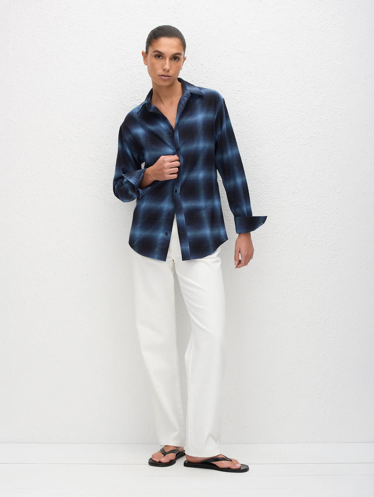 Flannel Shirt in Midnight Check