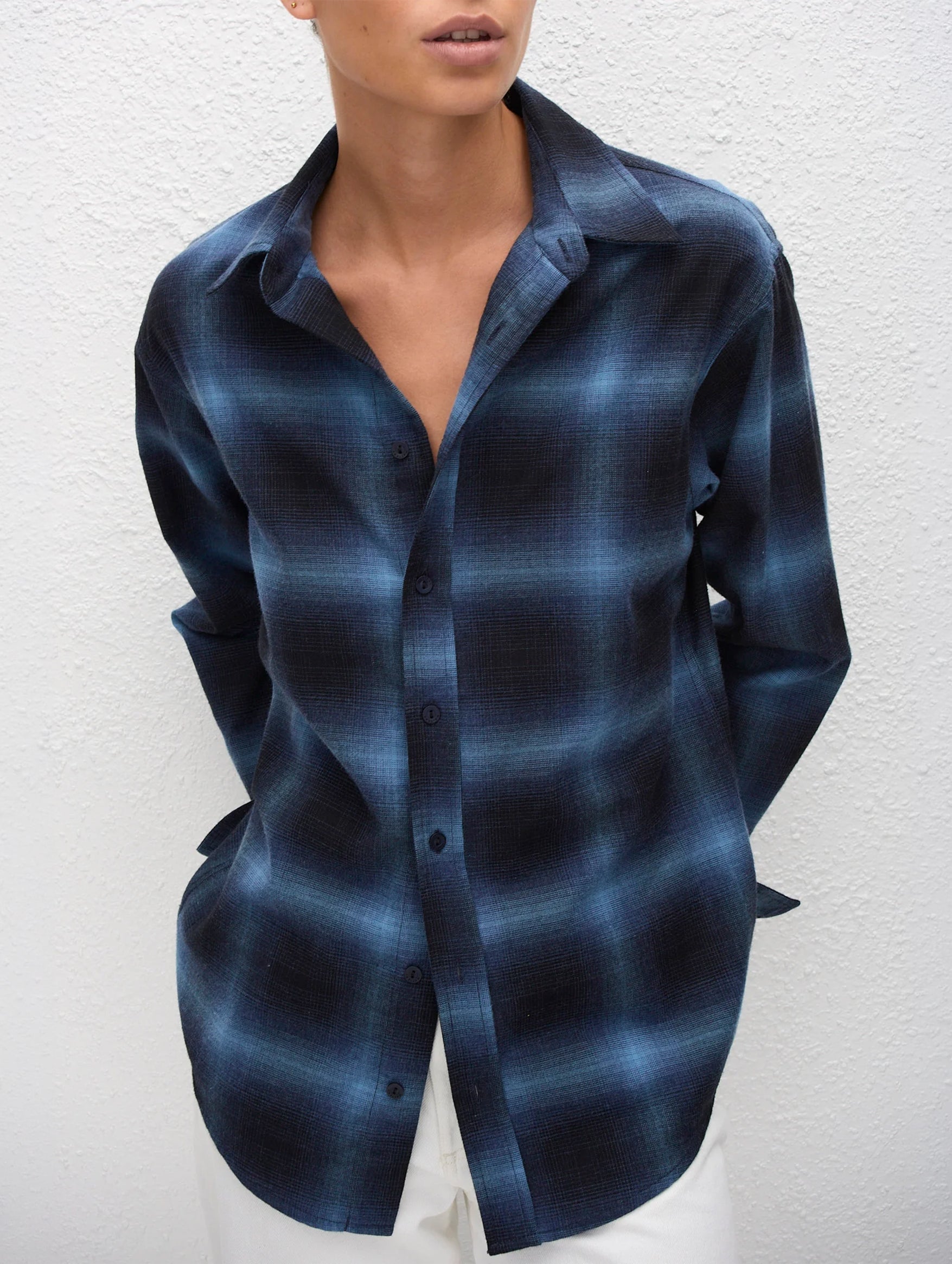 Flannel Shirt in Midnight Check