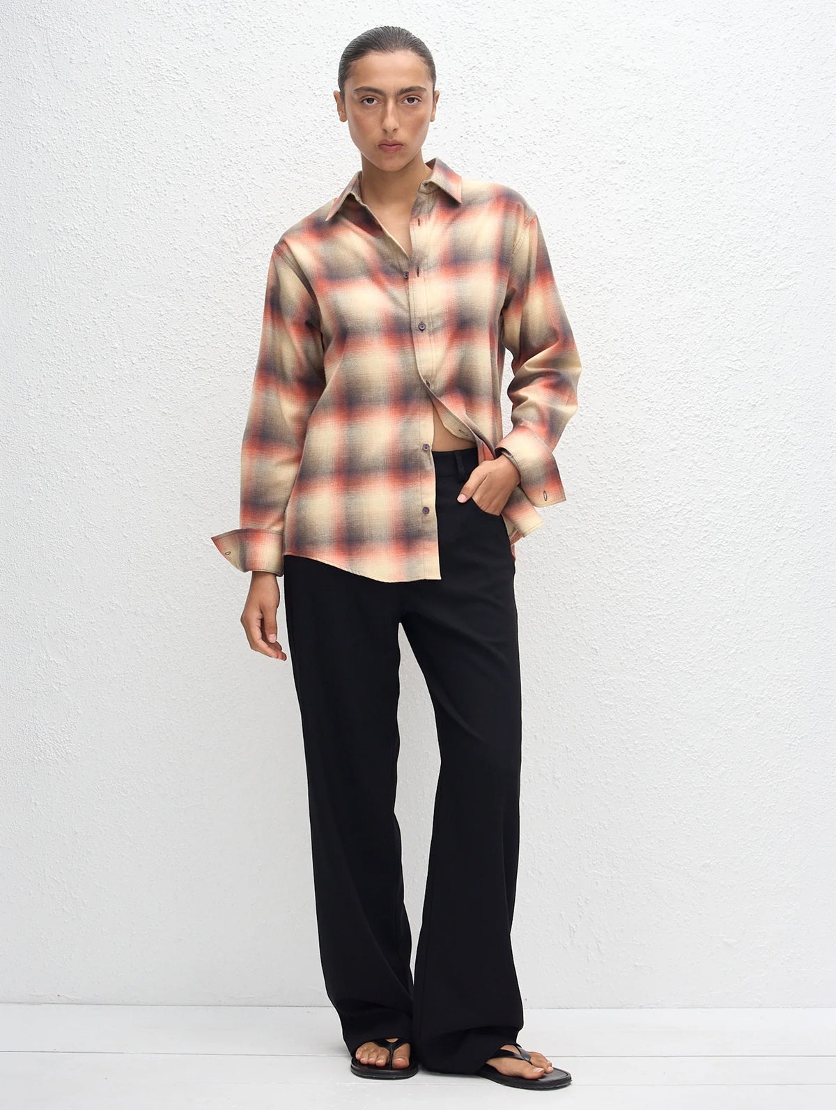 Flannel Shirt in Sunset Check