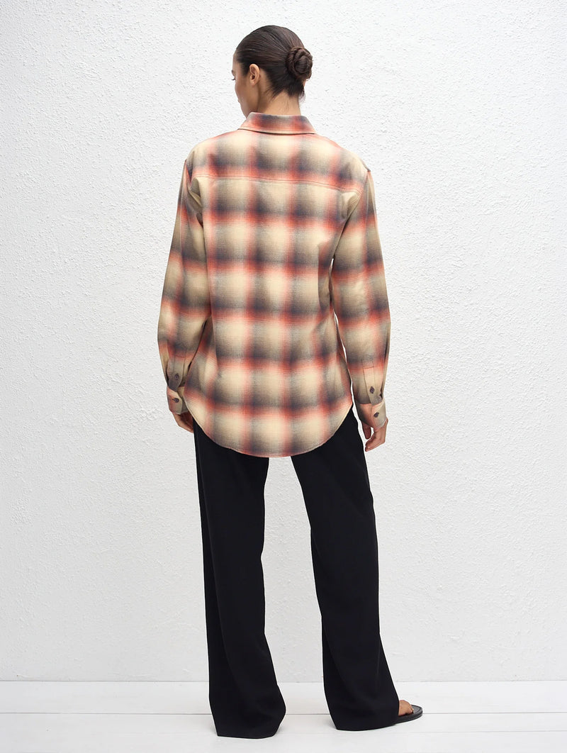 Flannel Shirt in Sunset Check