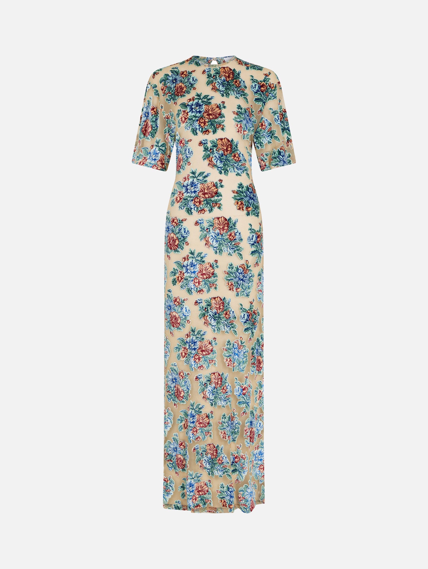 Maxi Dress in Floral Jacquard