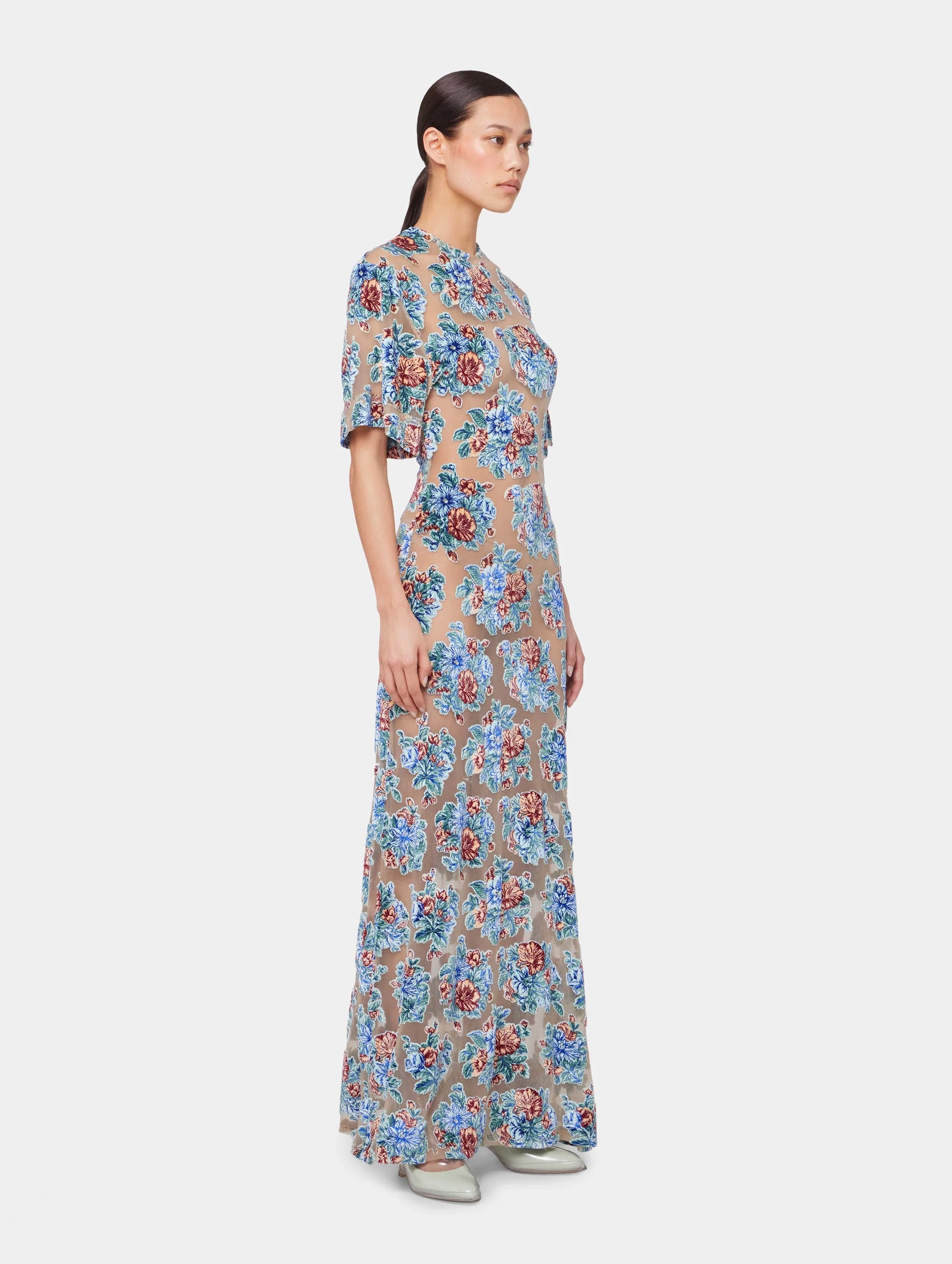 Maxi Dress in Floral Jacquard