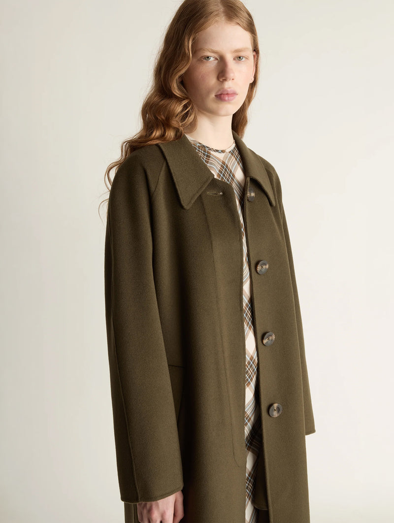 Florentine Cashmere Coat in Khaki