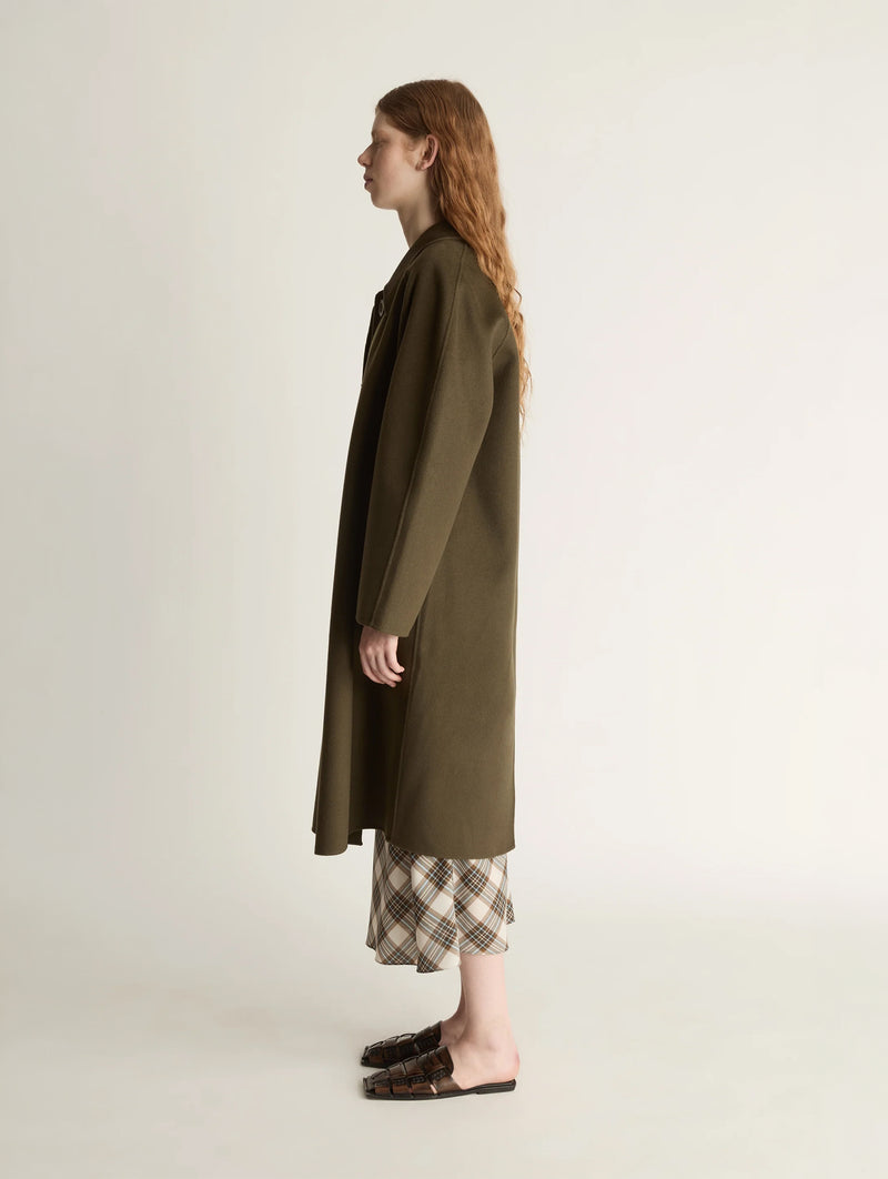 Florentine Cashmere Coat in Khaki