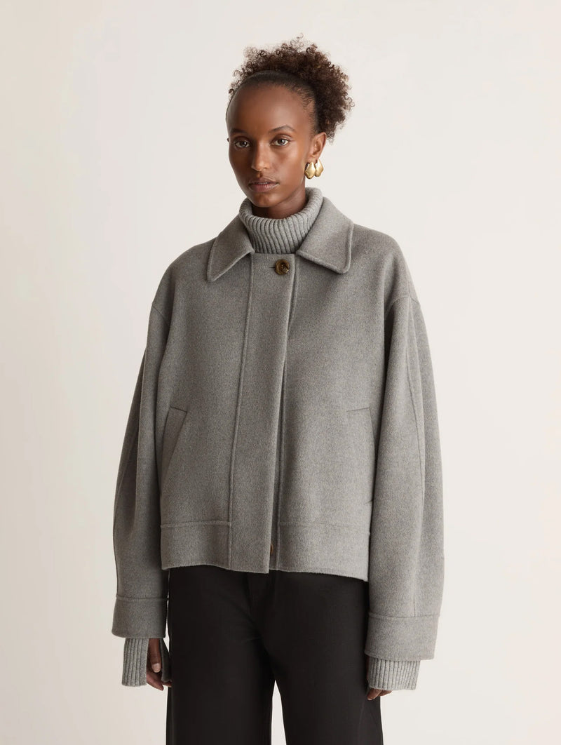 Florentine Cashmere Jacket in Grey Marle