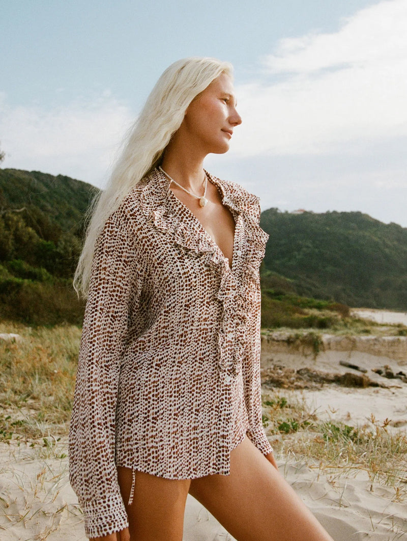 For the Frill Of It Shirt in Polka Shell