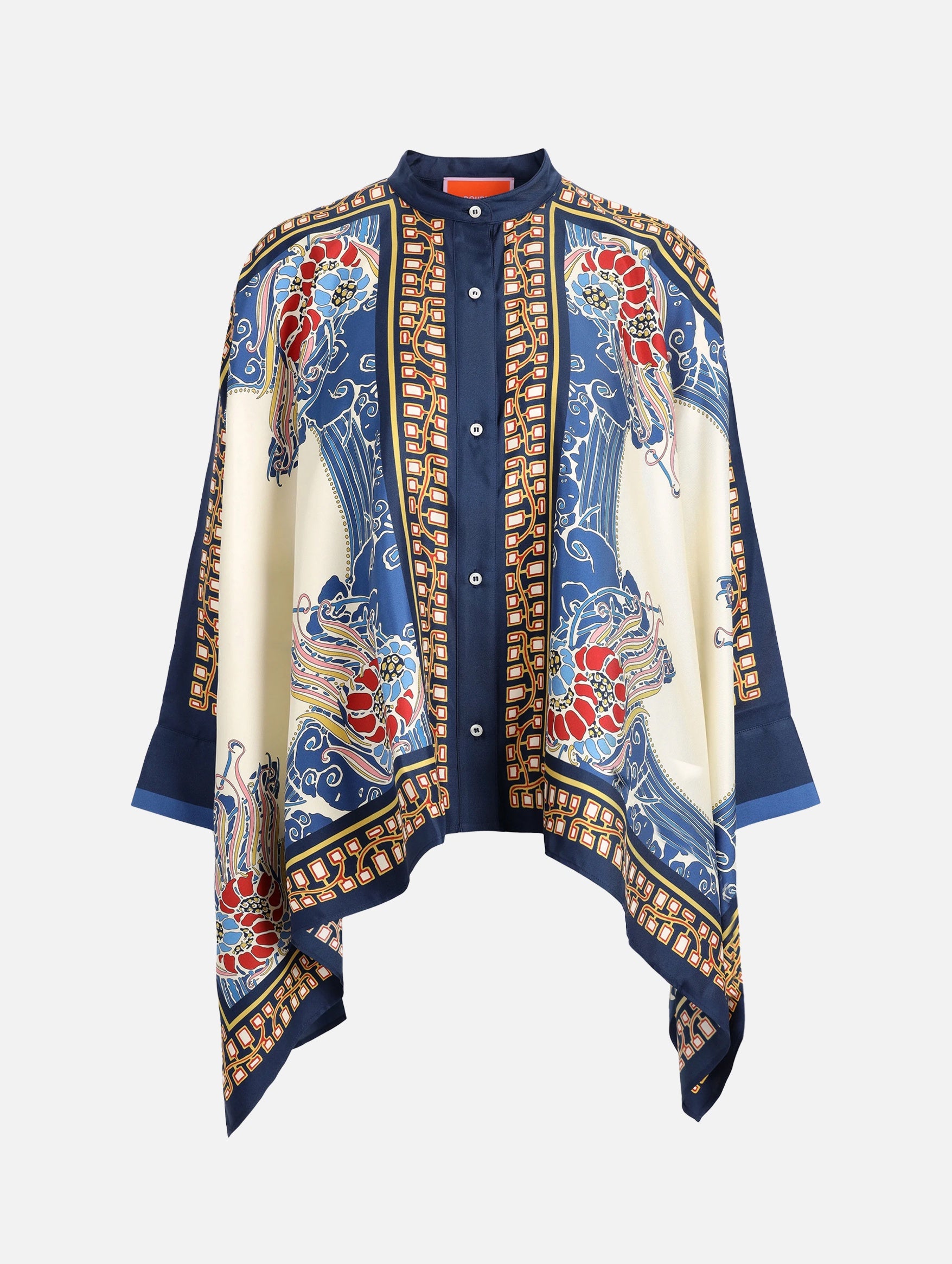 Foulard Silk Shirt in Lemuria Placée