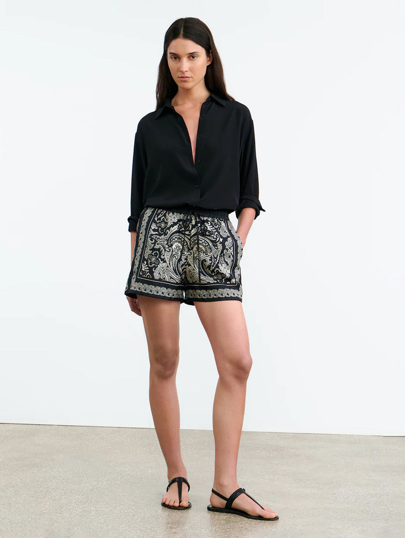 Frances Silk Short in Paisley