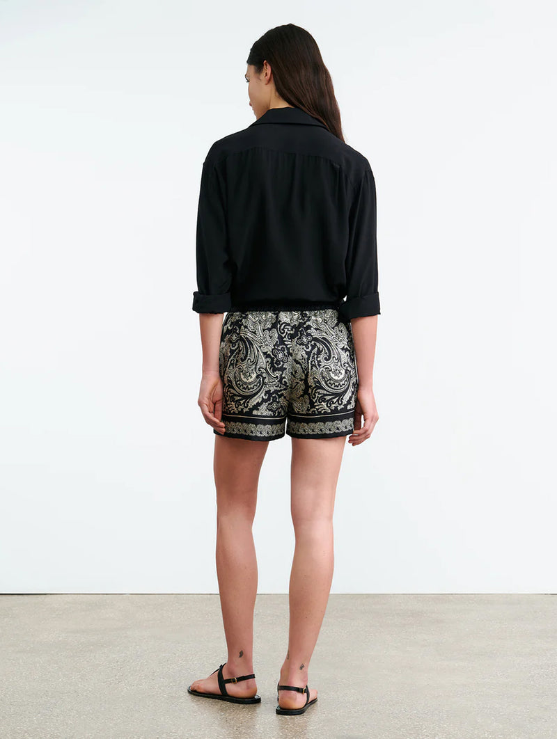 Frances Silk Short in Paisley