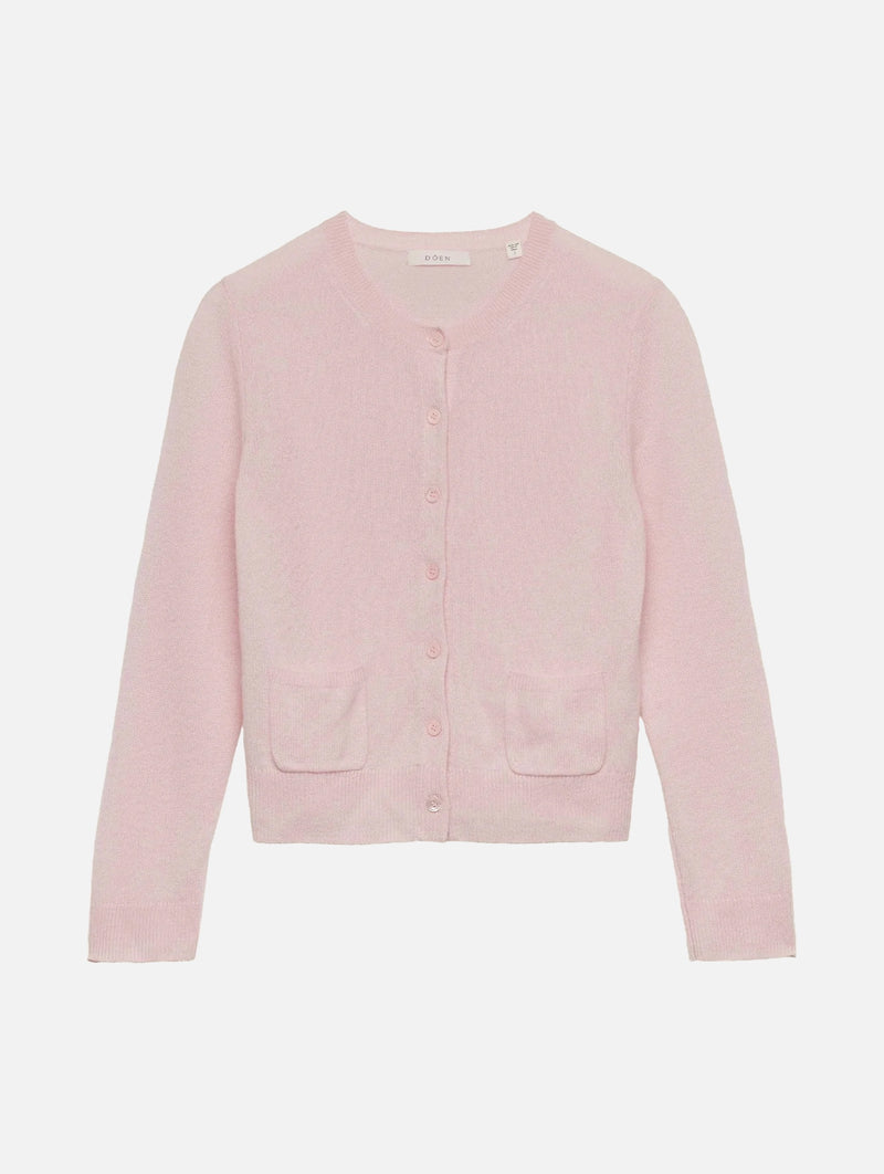 Freya Cashmere Cardigan in Rosewater