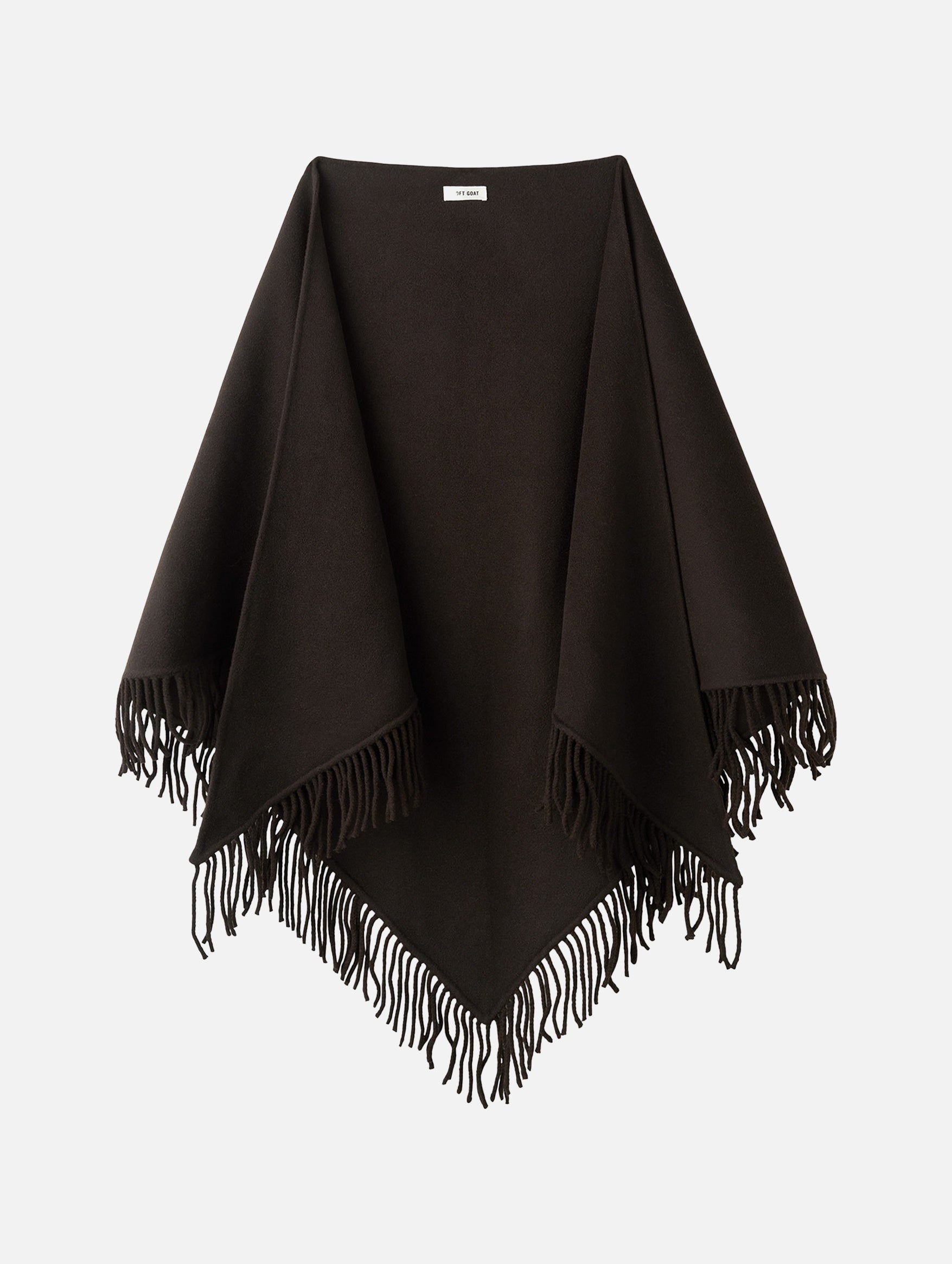 Fringe Wrap Scarf in Chocolate