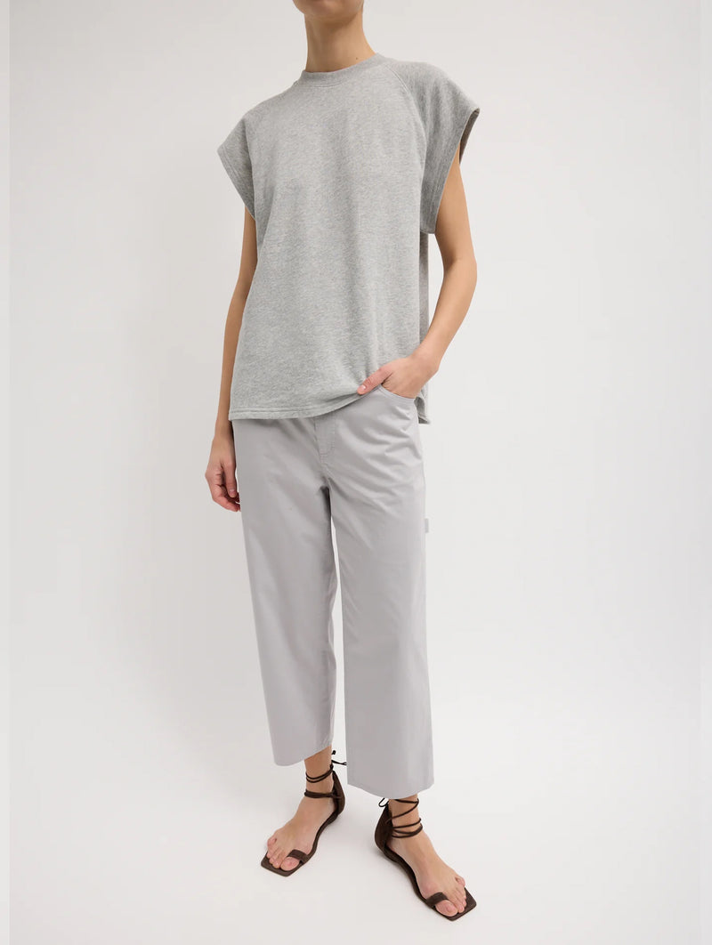 Cropped Slouchy Cargo Jean in Grey