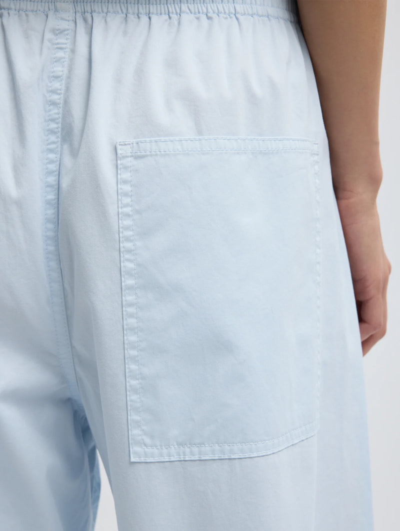 Garment Dyed Silky Cotton Winslow Pull On Pant in Pale Blue (Short)