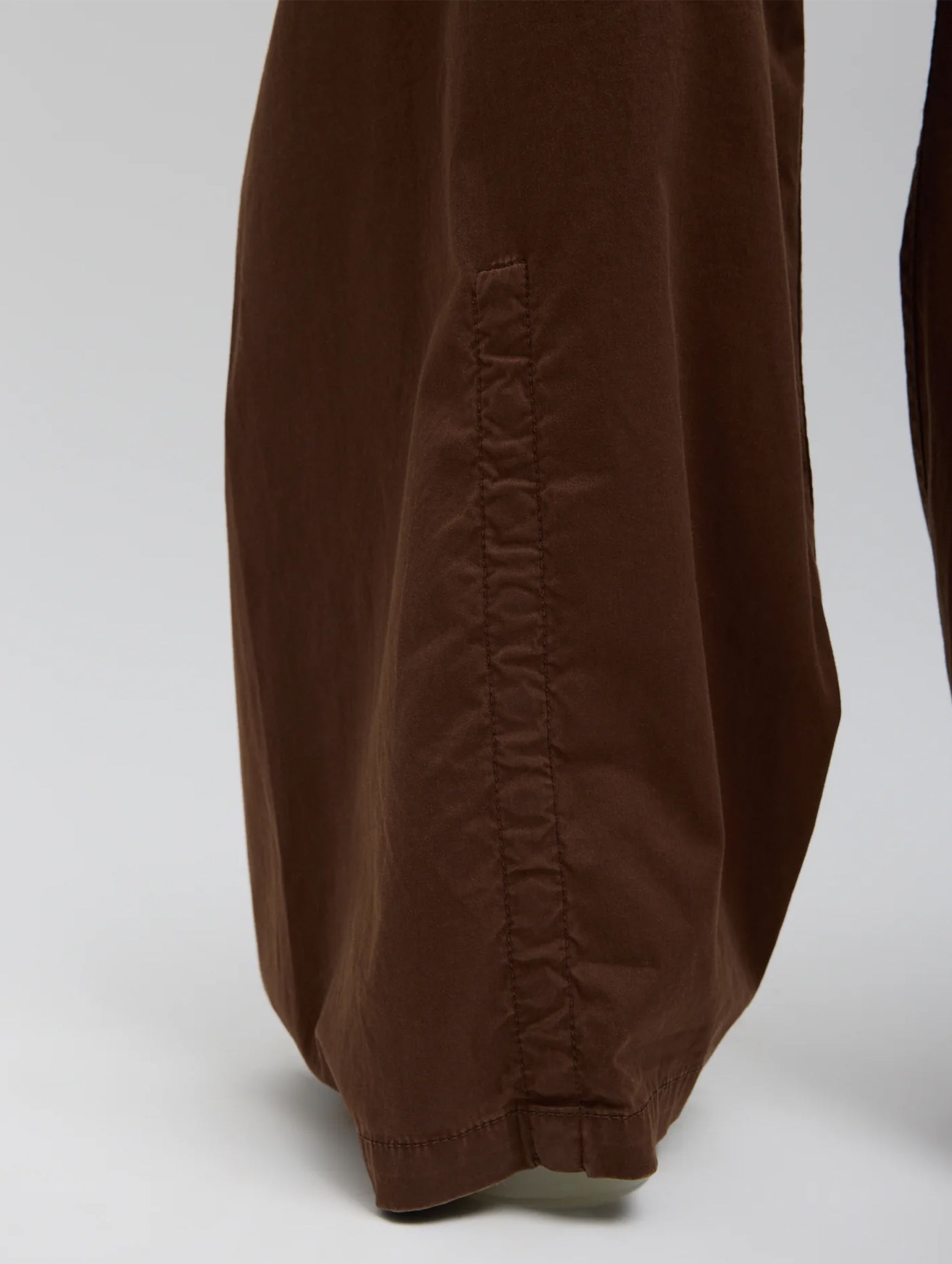 Garment Dyed Silky Cotton Winslow Pull On Pant in Brown (Short)