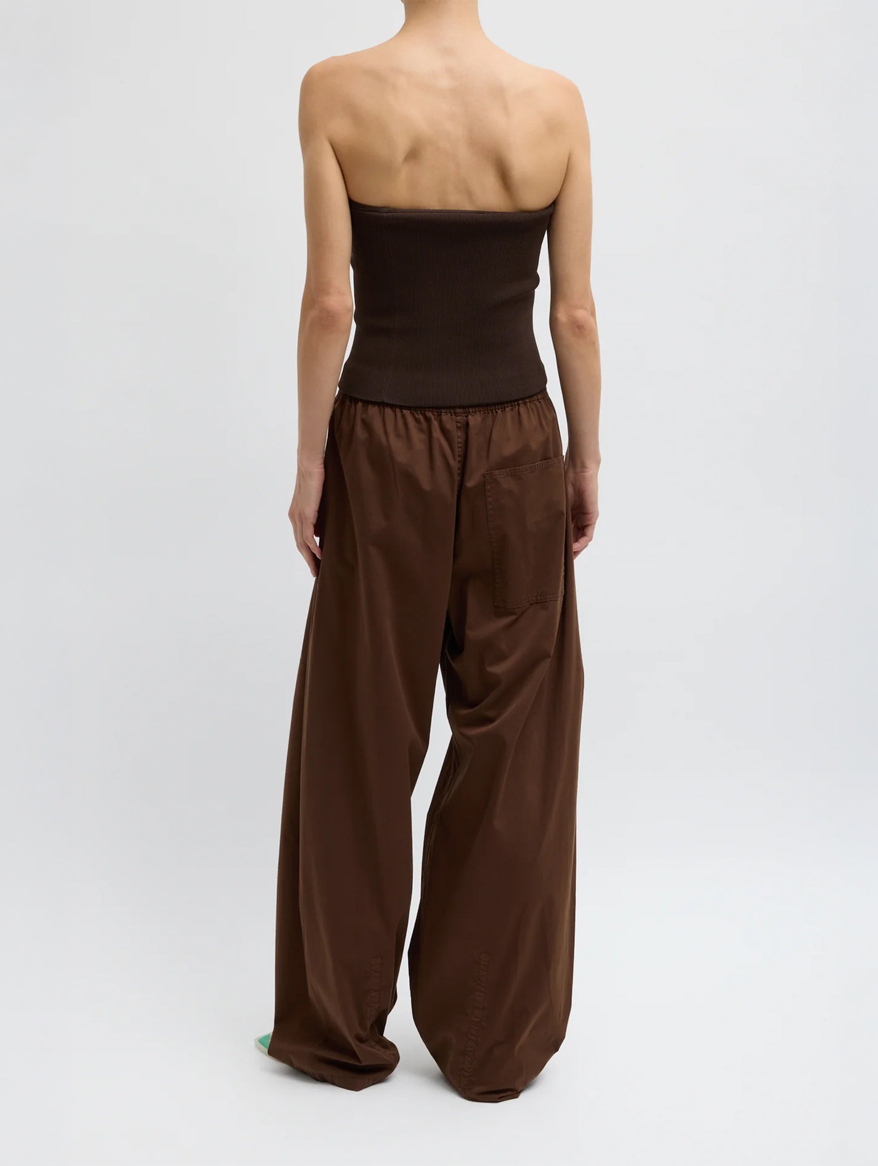 Garment Dyed Silky Cotton Winslow Pull On Pant in Brown (Regular)