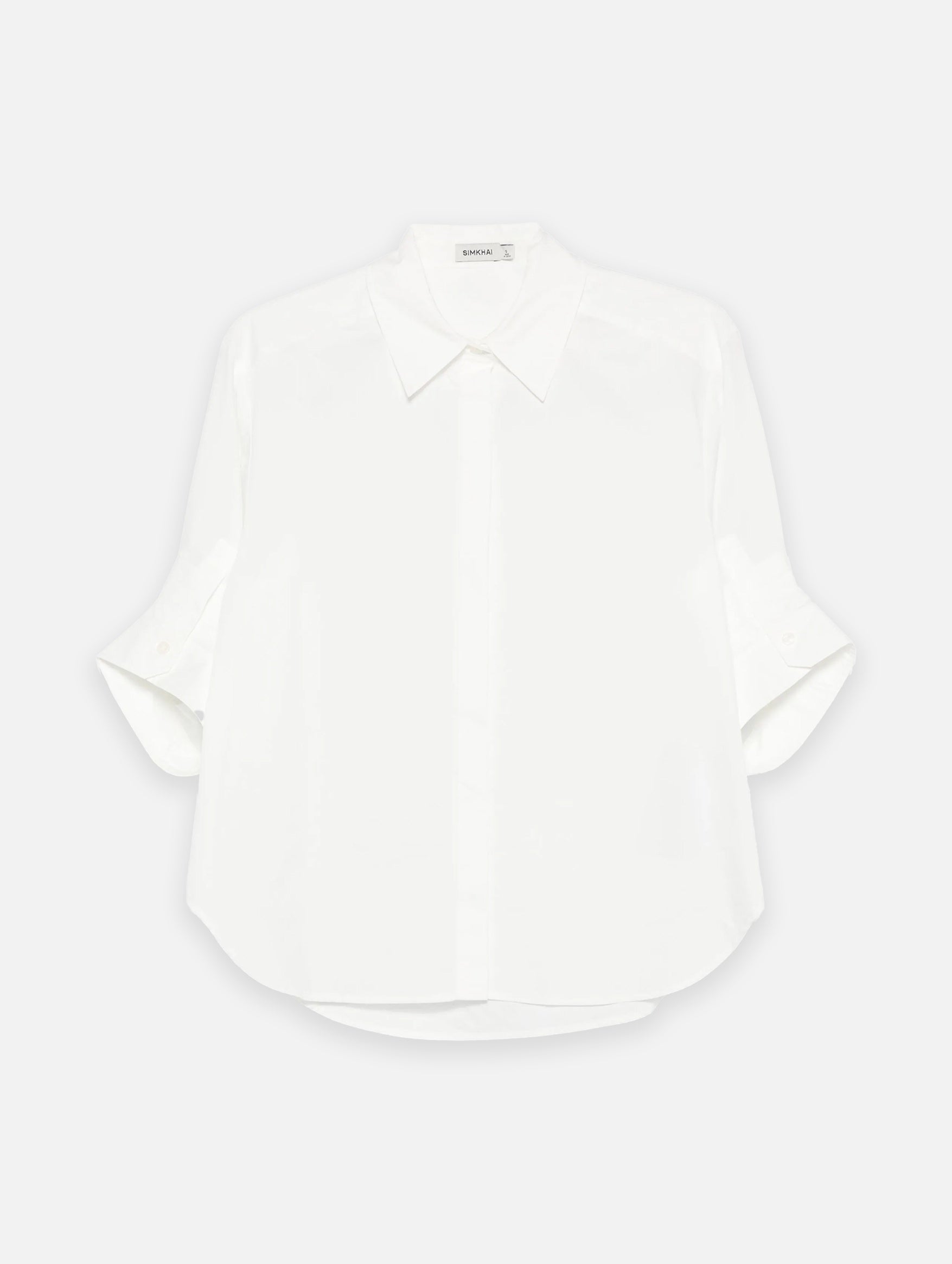 Gemma Three Quarter Sleeve Shirt in White