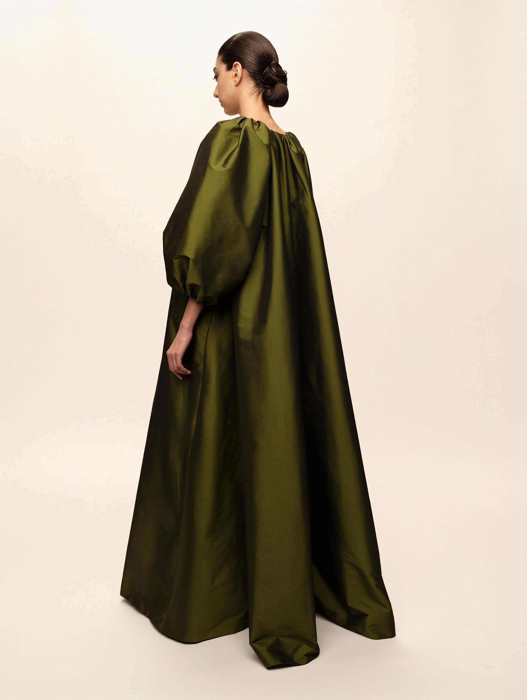 George Dress in Dark Lime