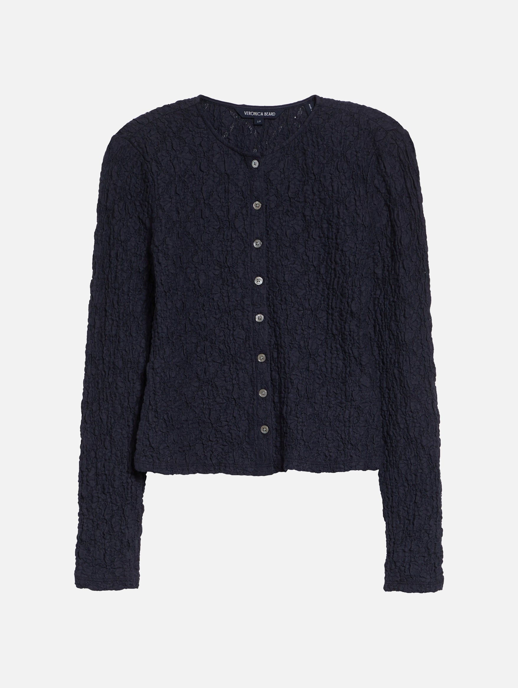 Gillingham Stretch-Lace Cardigan in Navy