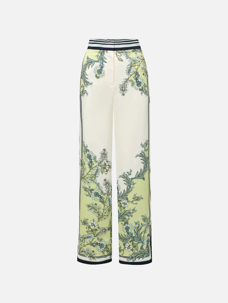 Grigore Wide-Leg Pant in Light Pistachio Multi