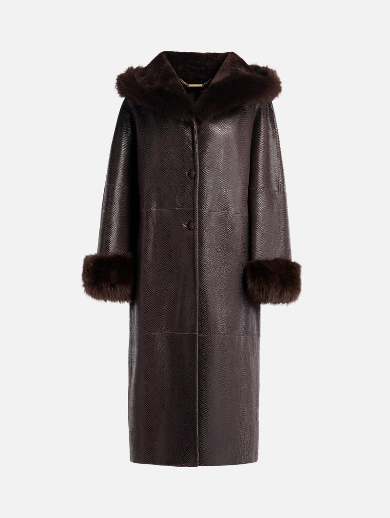 Gancin Coat in Lustre Brown