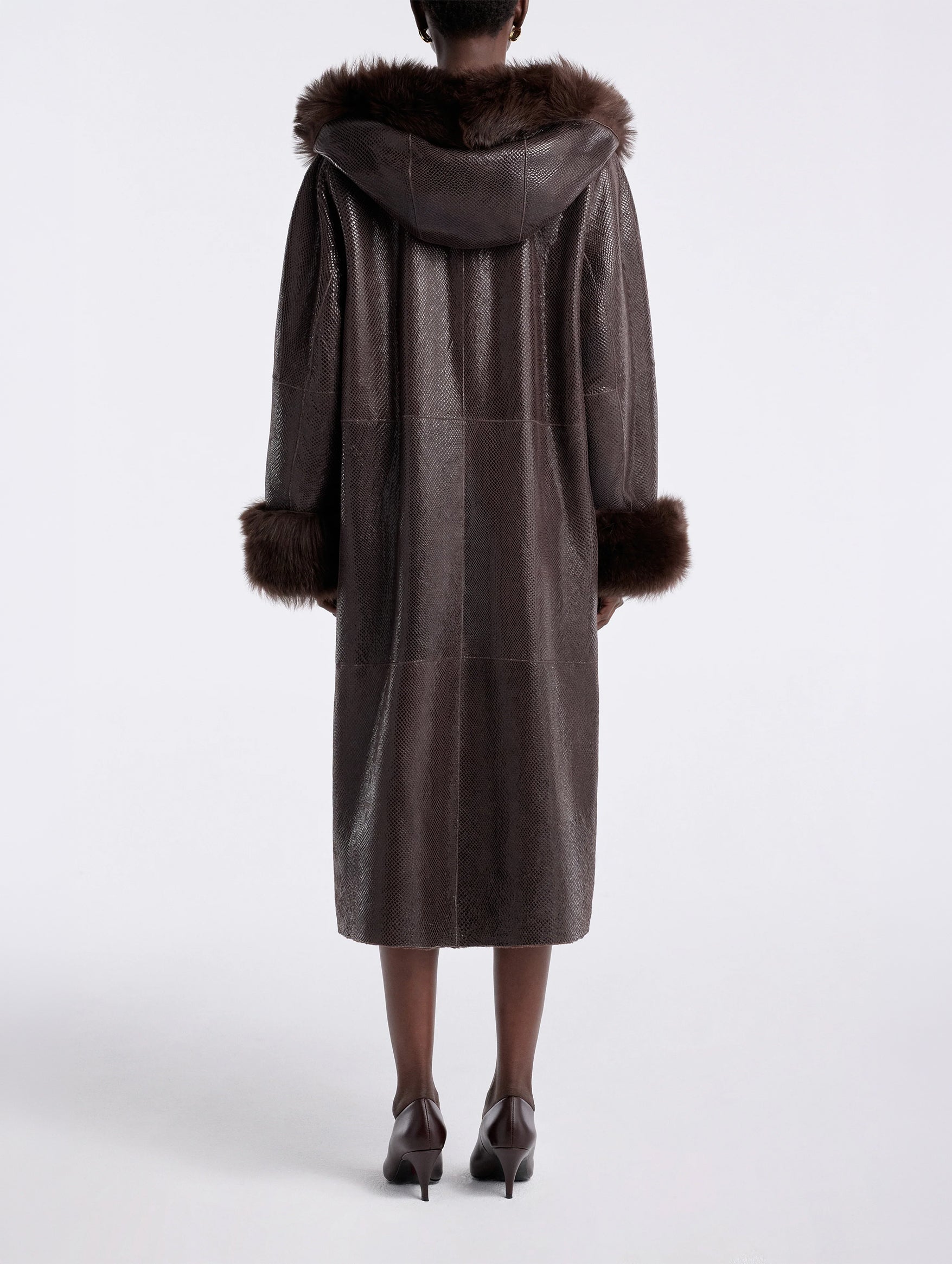 Gancin Coat in Lustre Brown