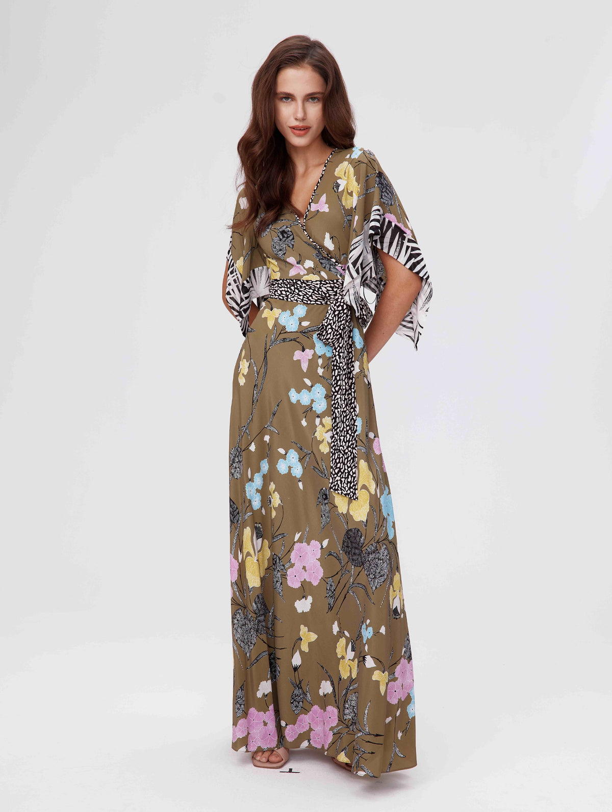 Gary Dress in Olive Floral