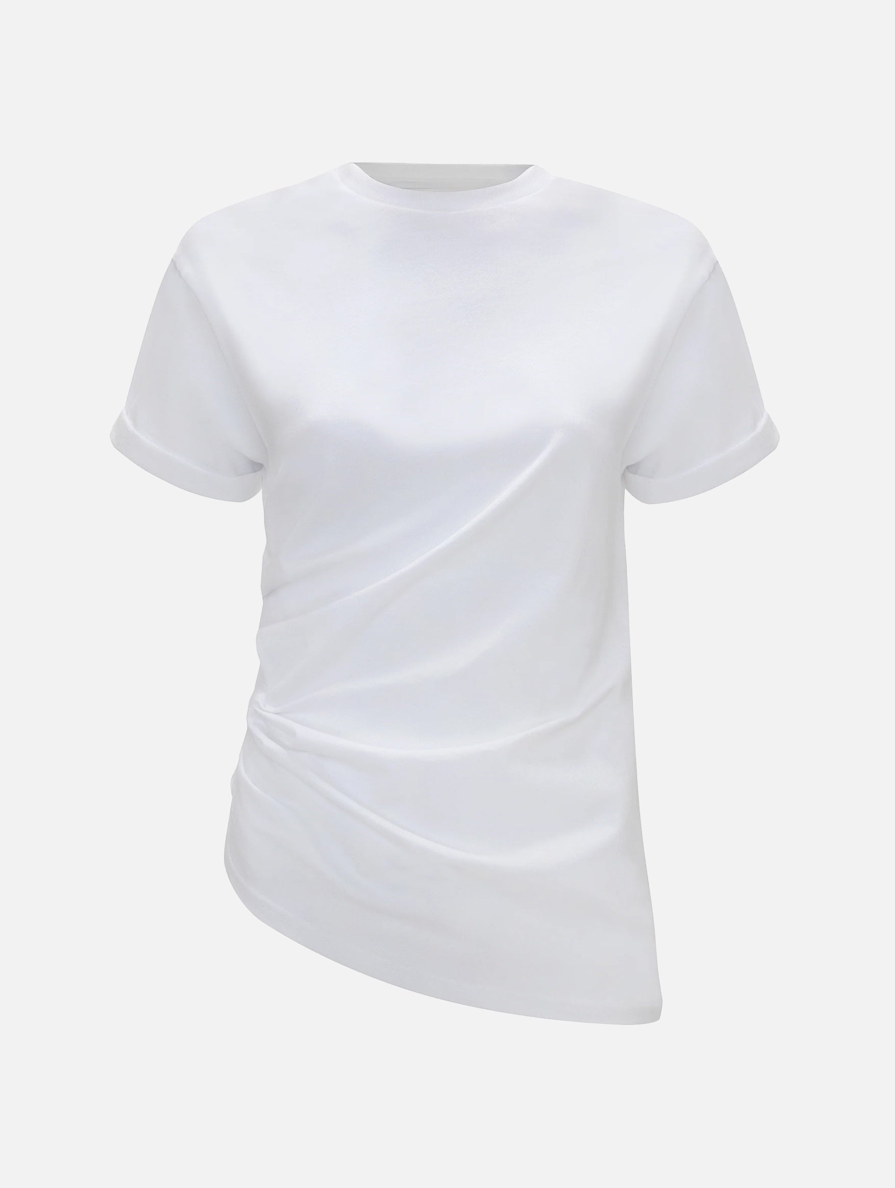 Gathered Detail T-Shirt in White