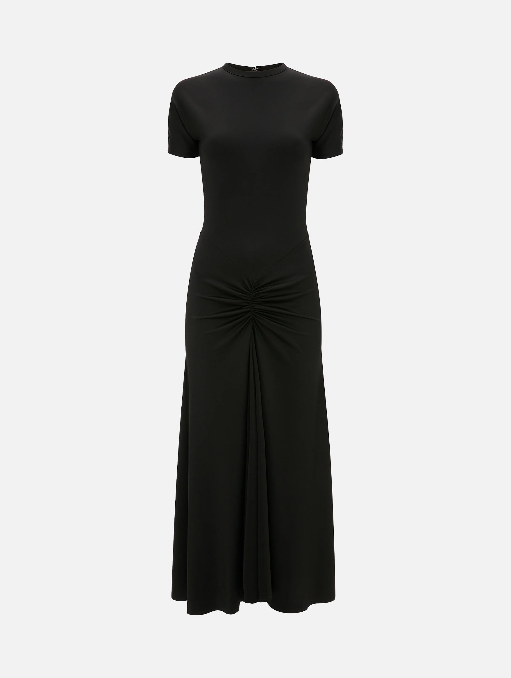 Gathered Waist Detail Dress in Black