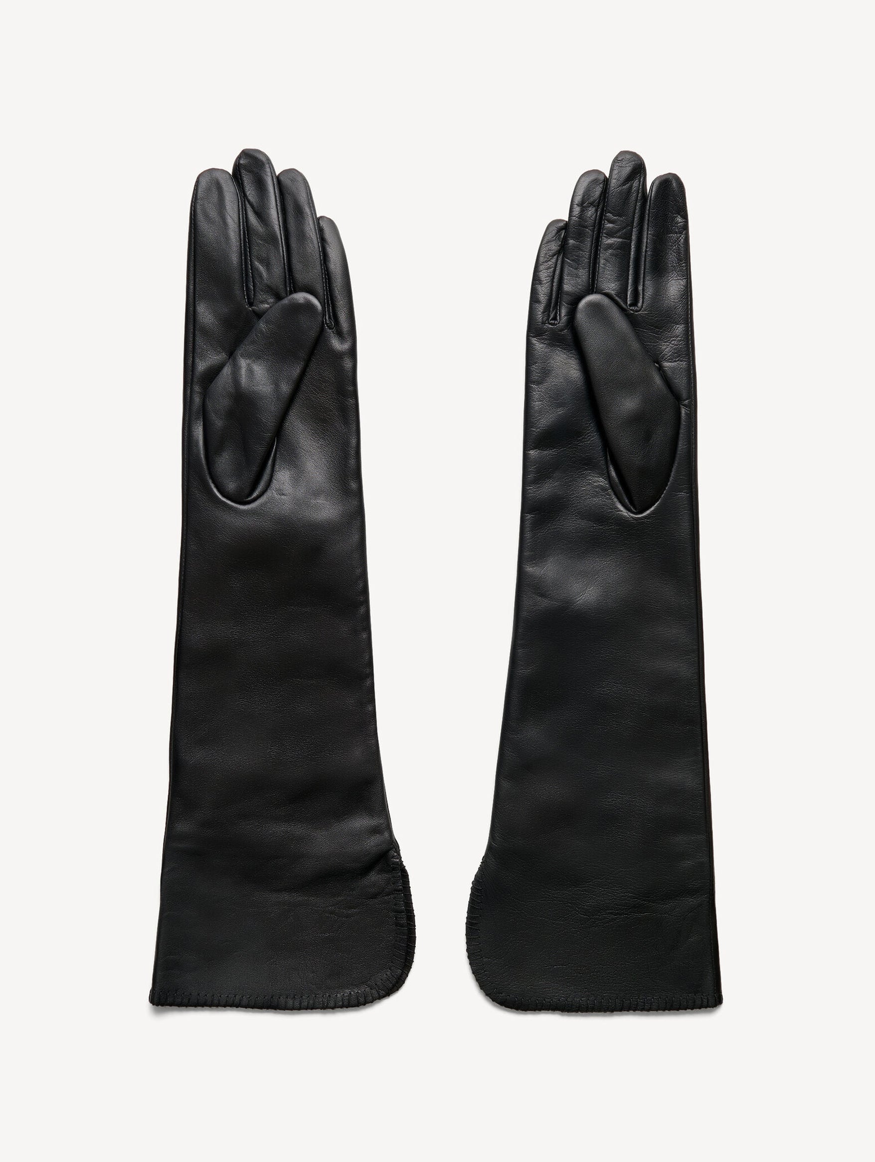 Gemi Leather Gloves in Black