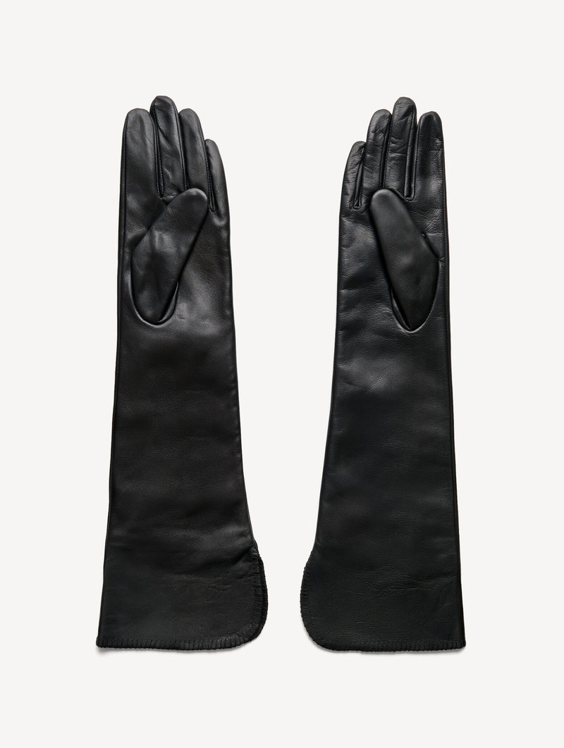 Gemi Leather Gloves in Black