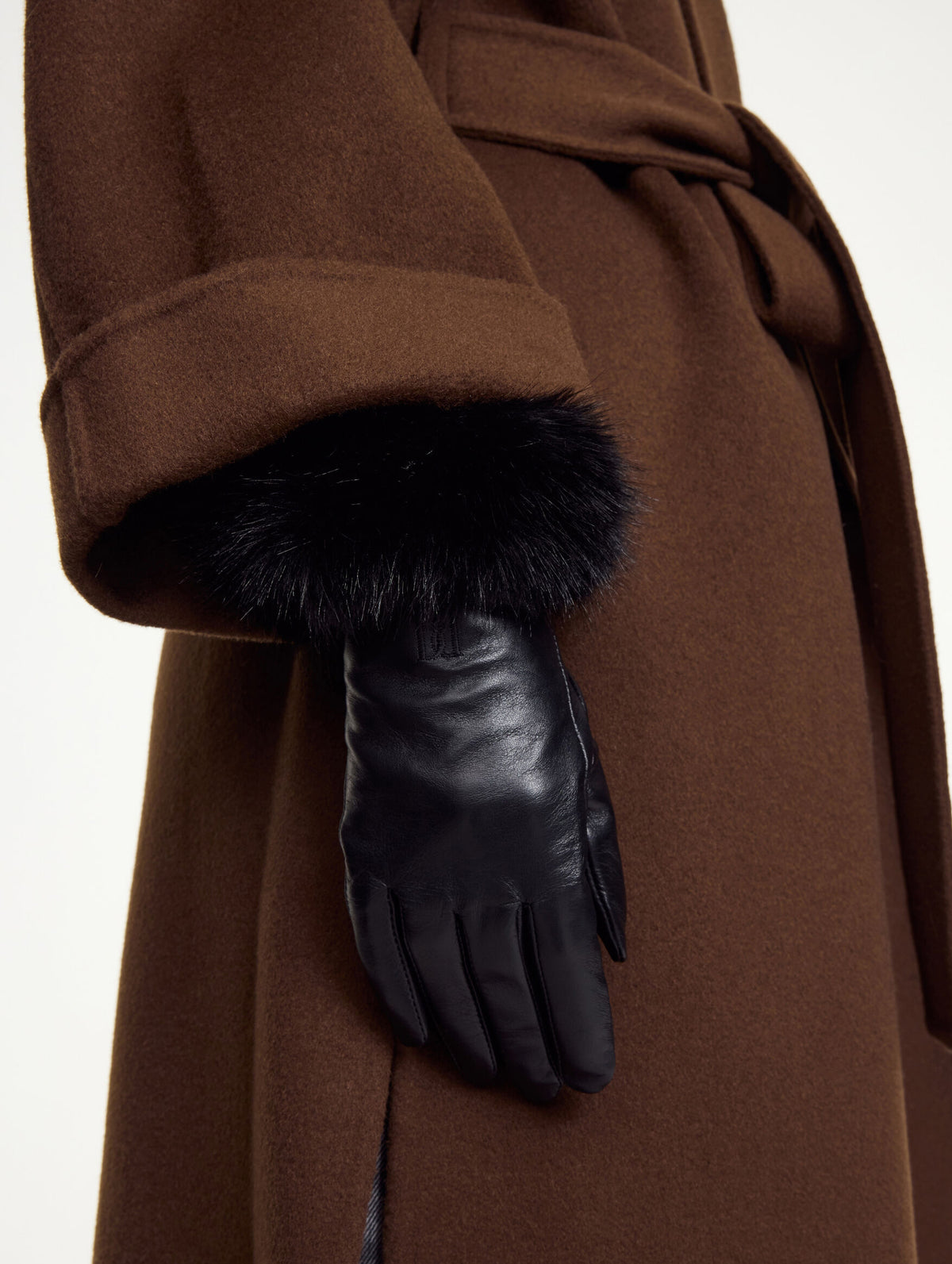 Genna Leather Gloves in Black