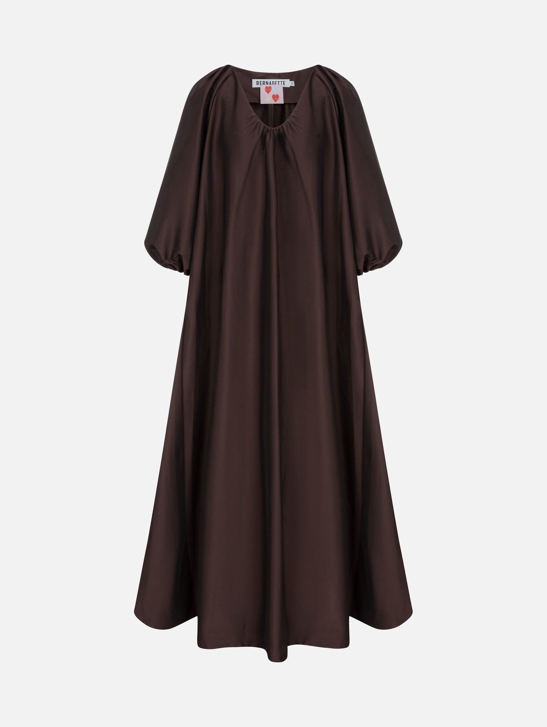George Dress in Chocolate Brown