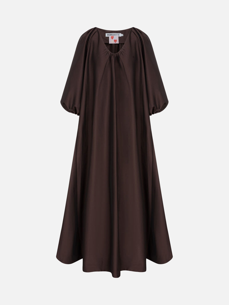 George Dress in Chocolate Brown