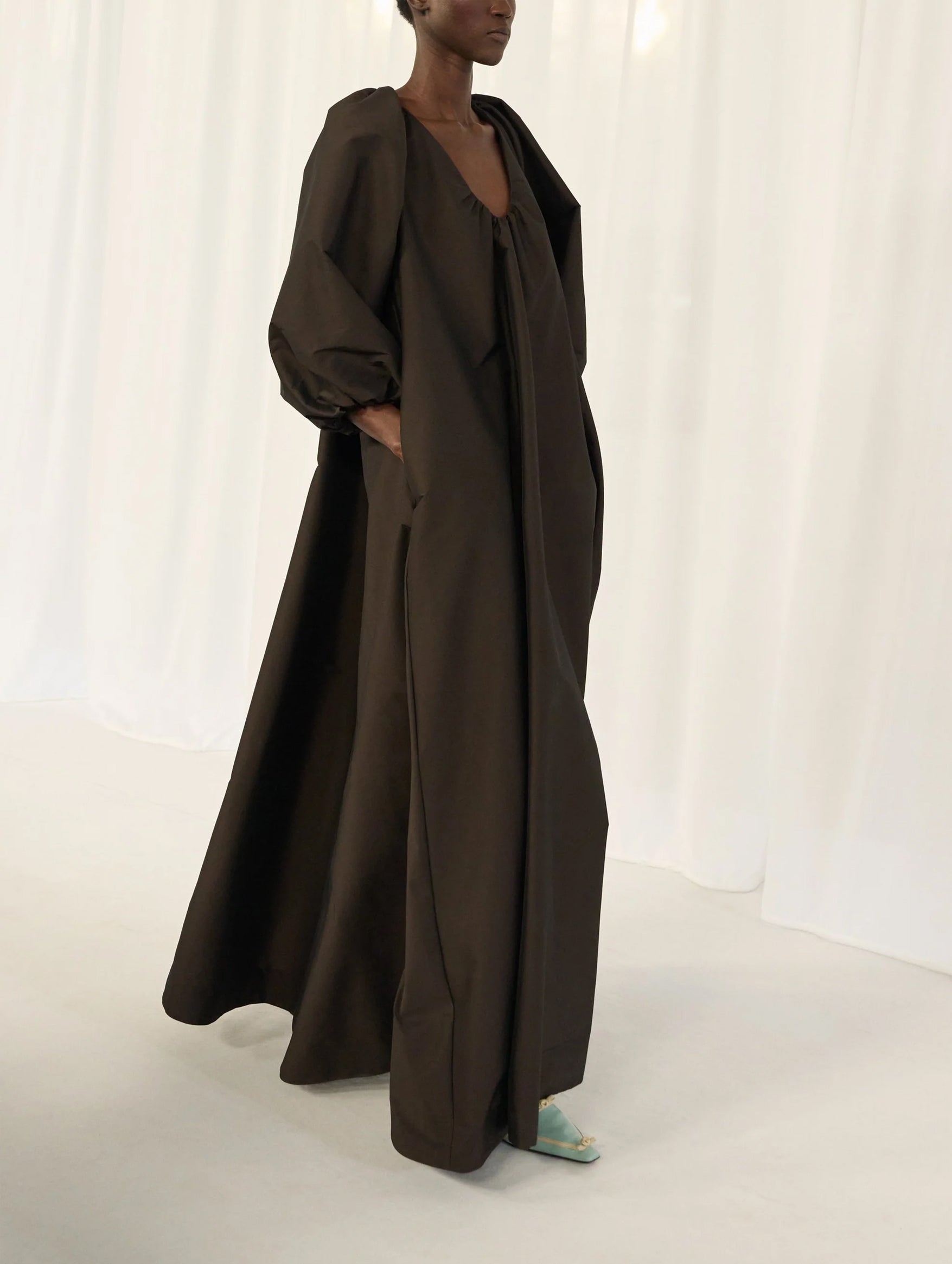 George Dress in Chocolate Brown